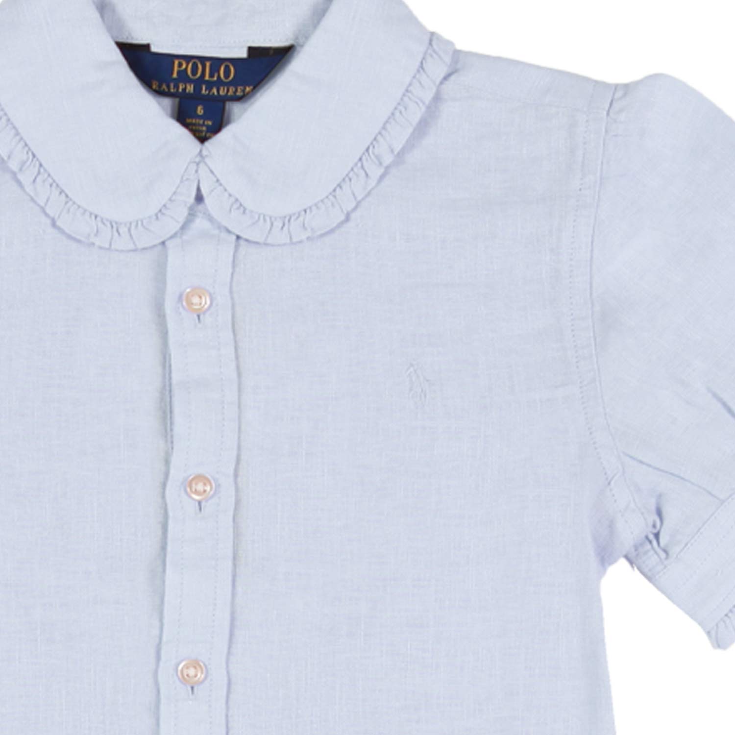 VESTITO CHEMISIER DI LINO CELESTE BAMBINA - annameglio.com abbigliamento moda