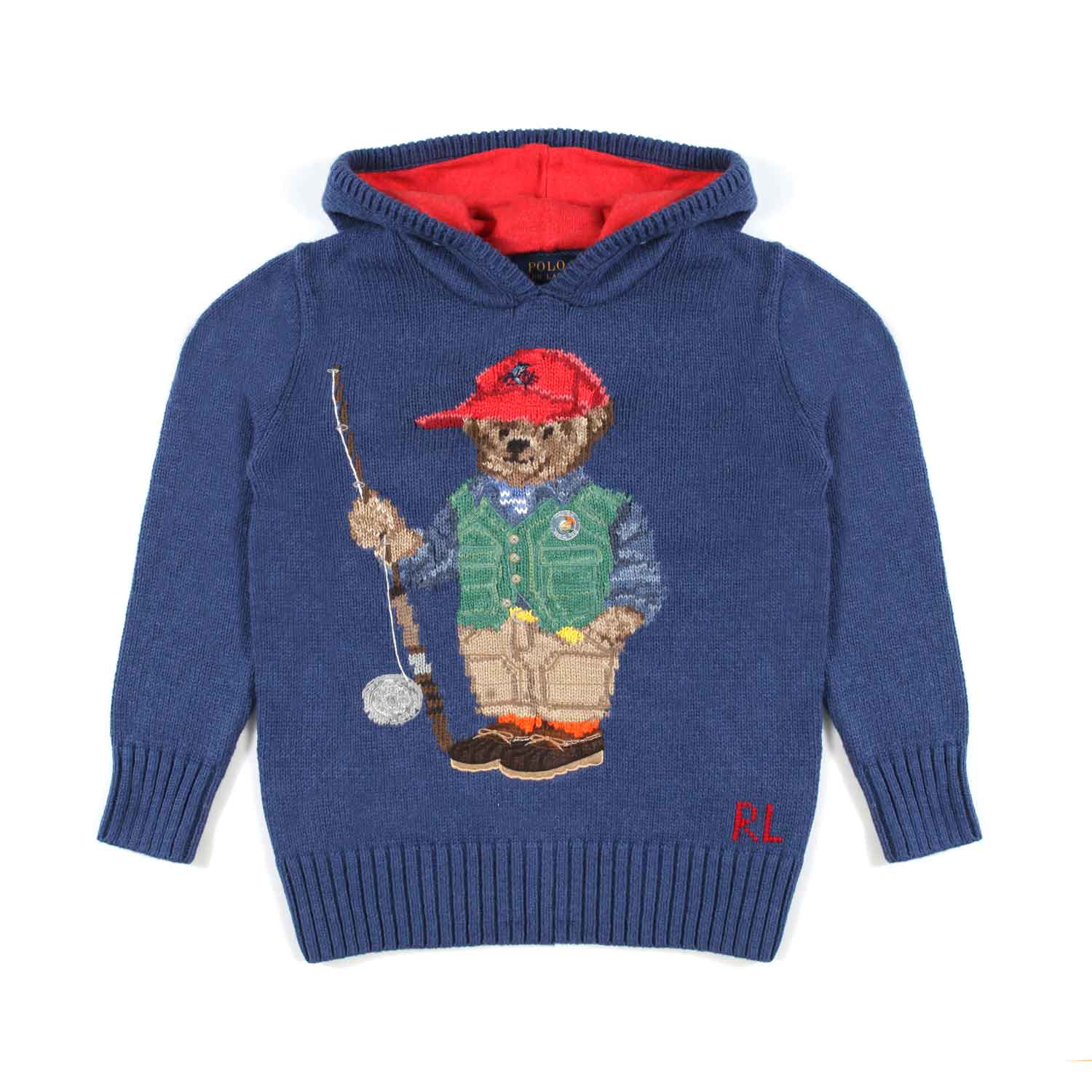 PULLOVER POLO BEAR BLU CON CAPPUCCIO BAMBINO - annameglio.com abbigliamento moda