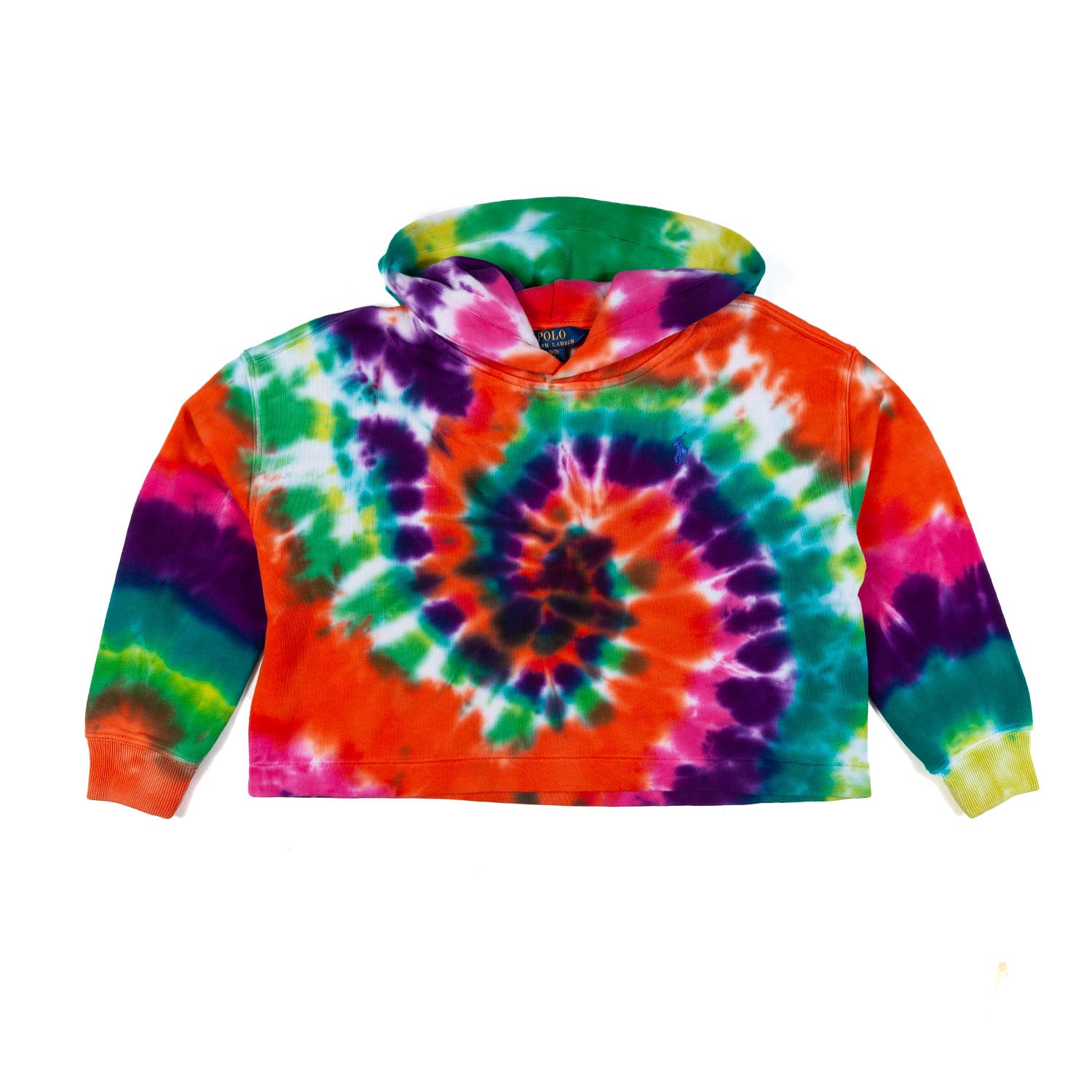 FELPA CROPPED TIE DYE CON CAPPUCCIO BAMBINA E TEEN - annameglio.com abbigliamento moda