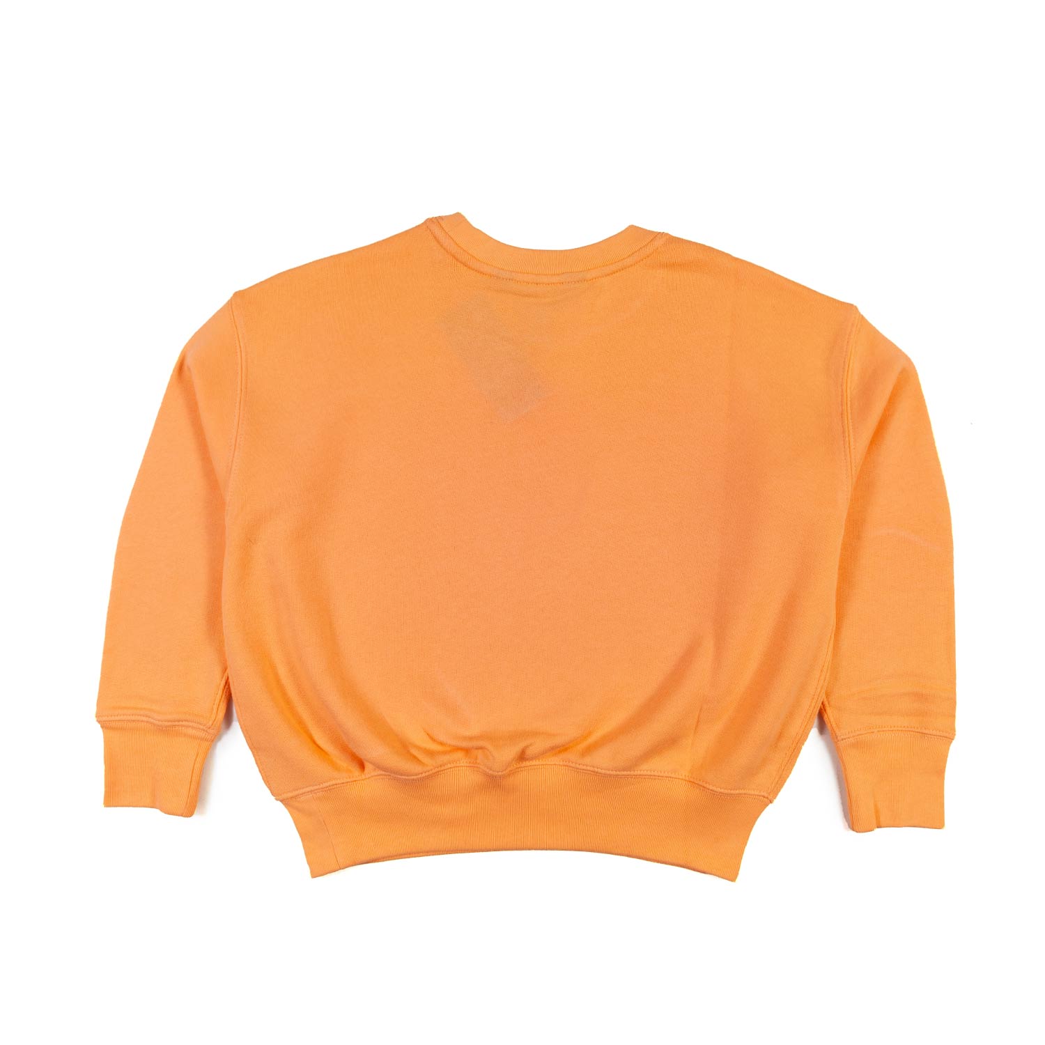 FELPA RL ARANCIONE CON LOGO VERDE BAMBINA TEENAGER - annameglio.com abbigliamento moda