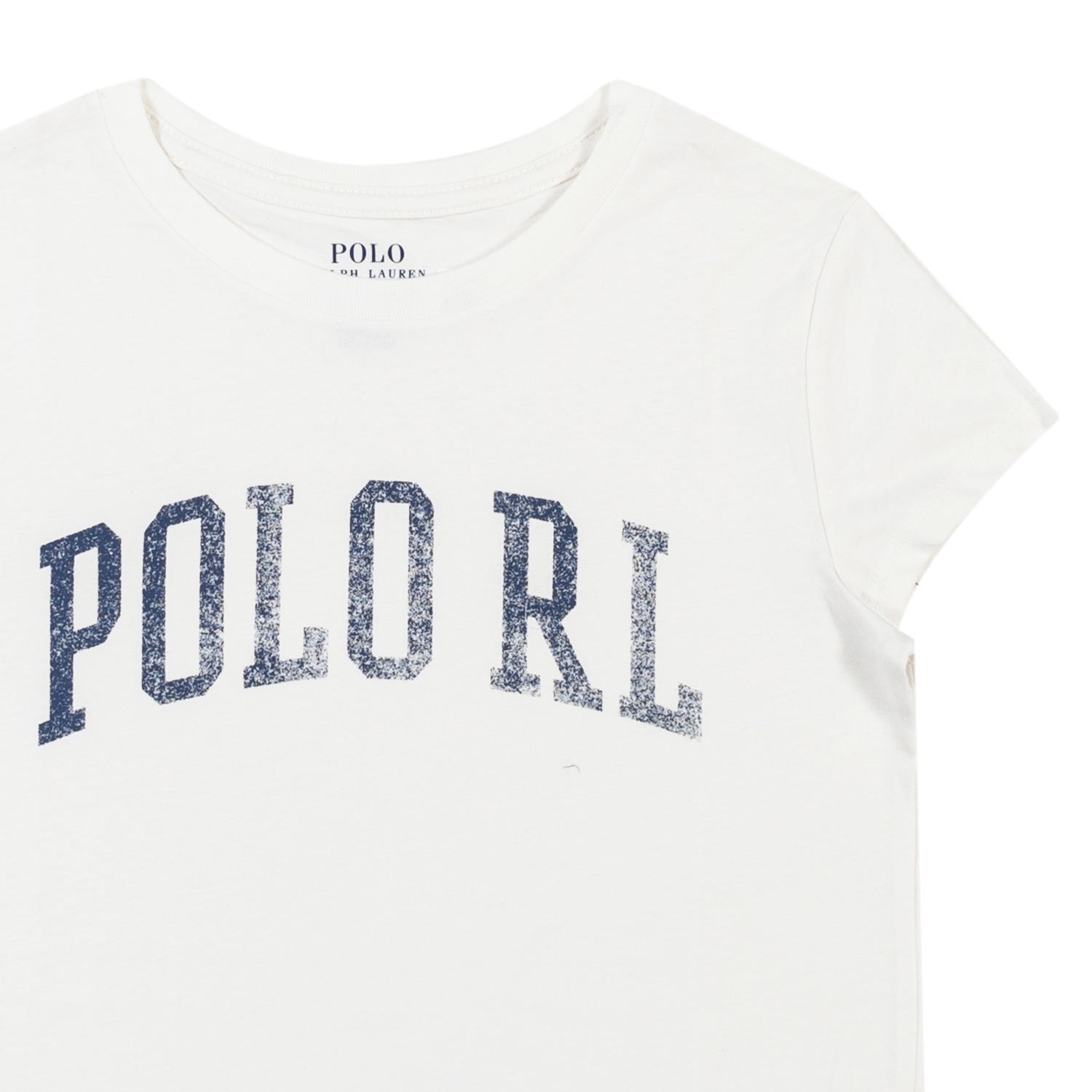 T-SHIRT BIANCA CON LOGO POLO RL BLU - annameglio.com abbigliamento moda