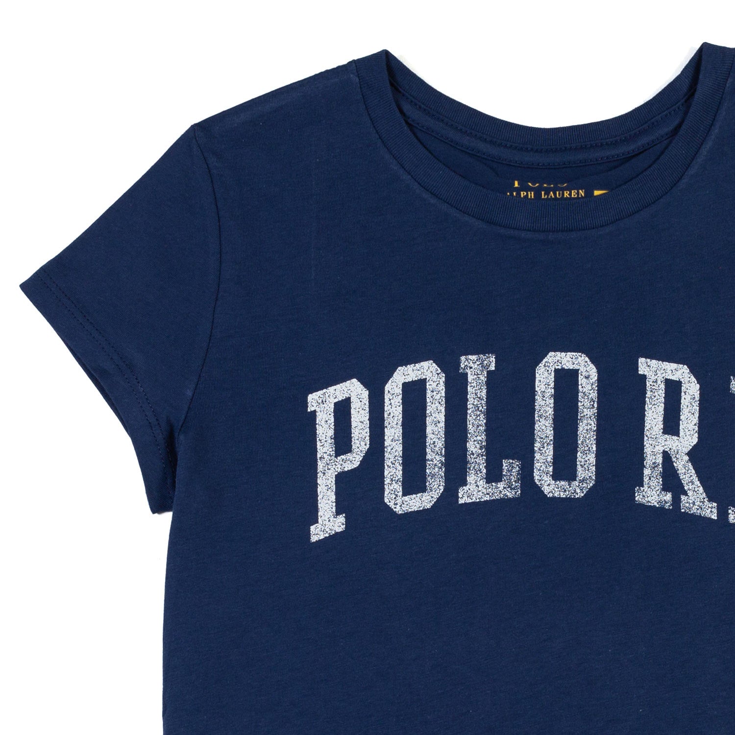 T-SHIRT BLU CON LOGO POLO RL BIANCO - annameglio.com abbigliamento moda