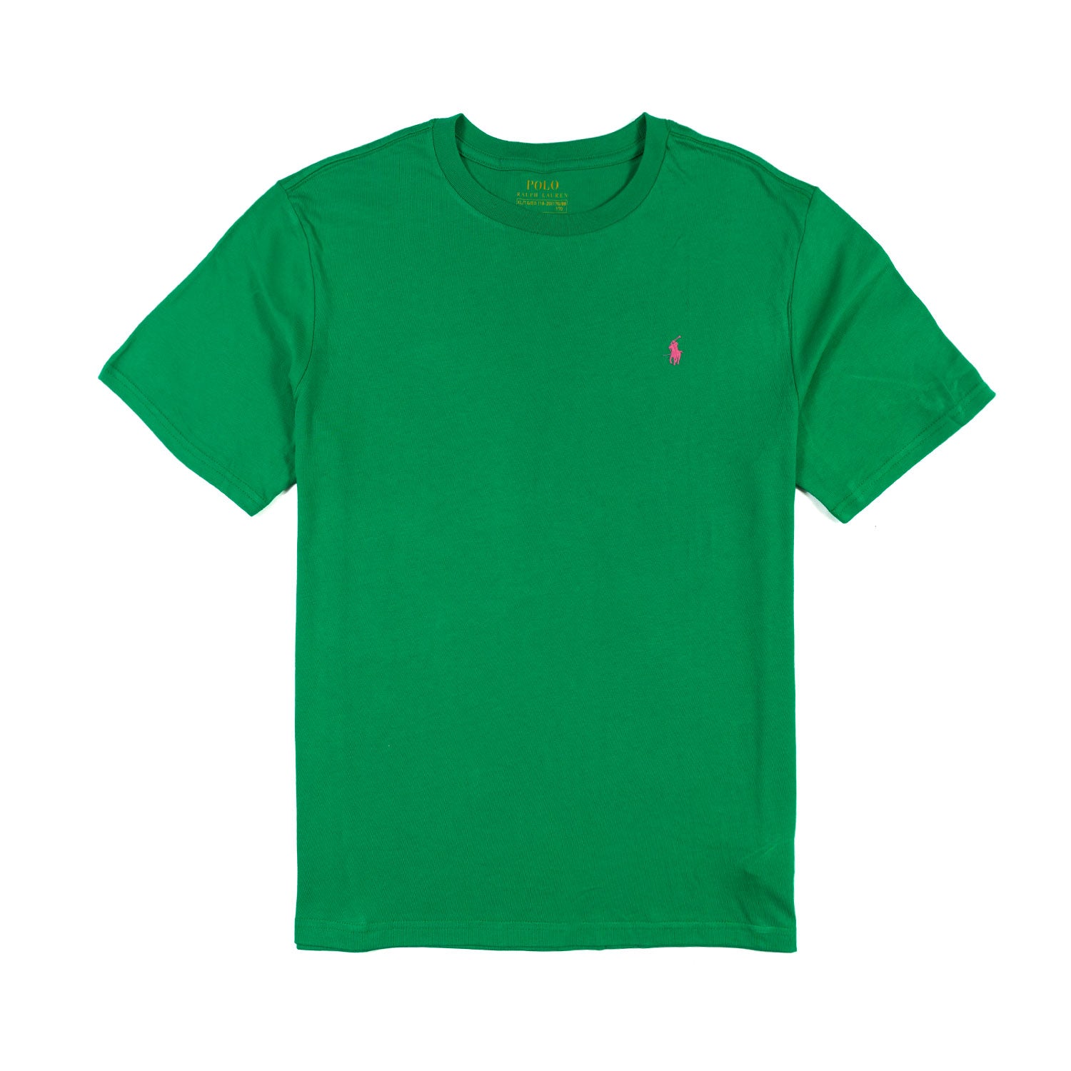 T-SHIRT RL VERDE CON PONY FUCSIA BAMBINO TEENAGER - annameglio.com abbigliamento moda