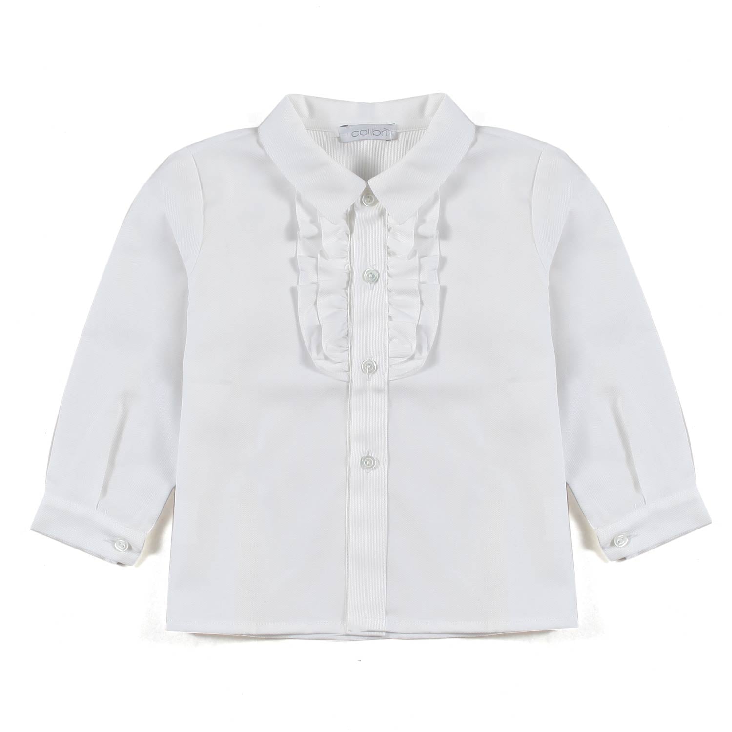 CAMICIA BIANCA CON ROUCHES BIMBA - annameglio.com abbigliamento moda