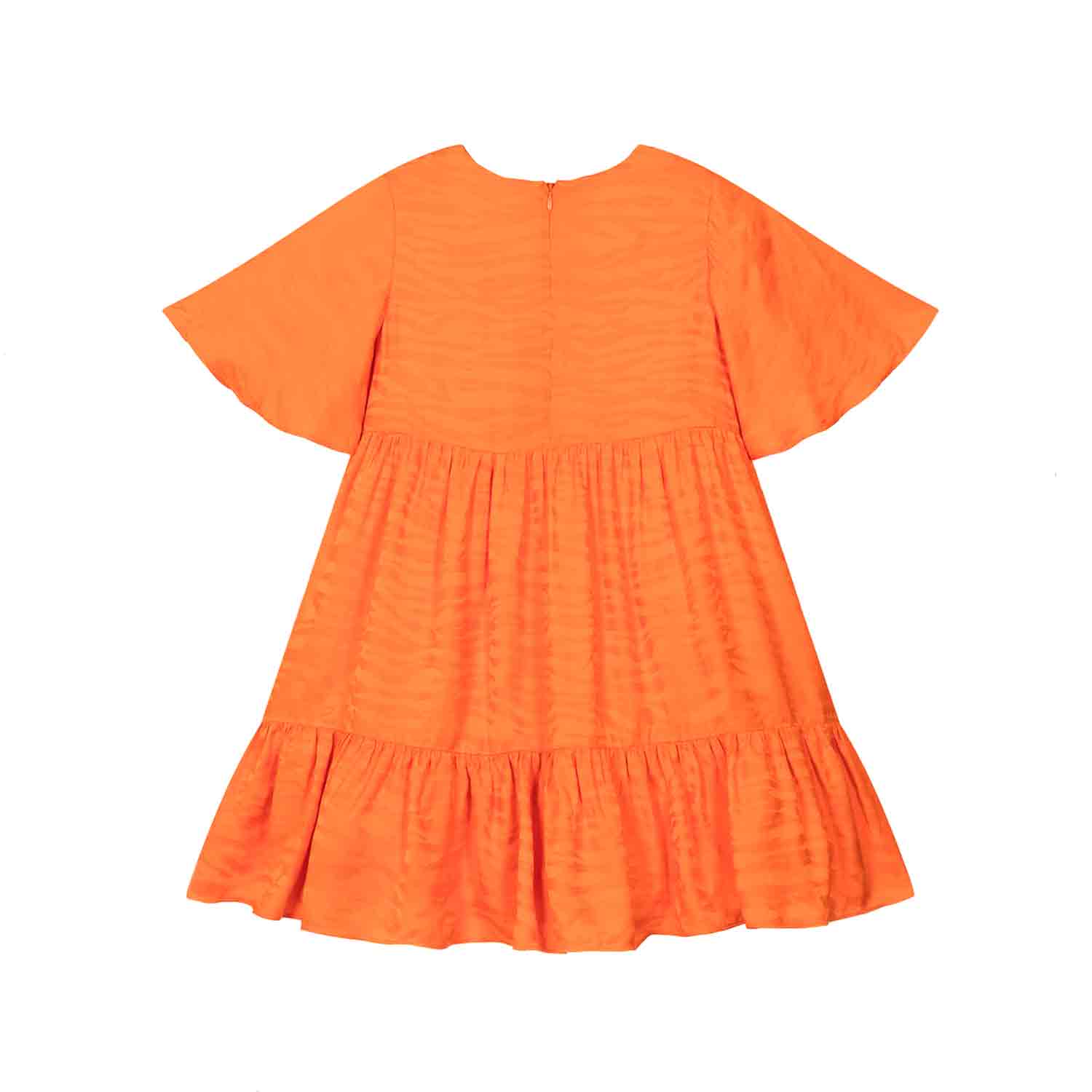 VESTITO ARANCIONE ANIMALIER BAMBINA E TEENAGER - annameglio.com abbigliamento moda