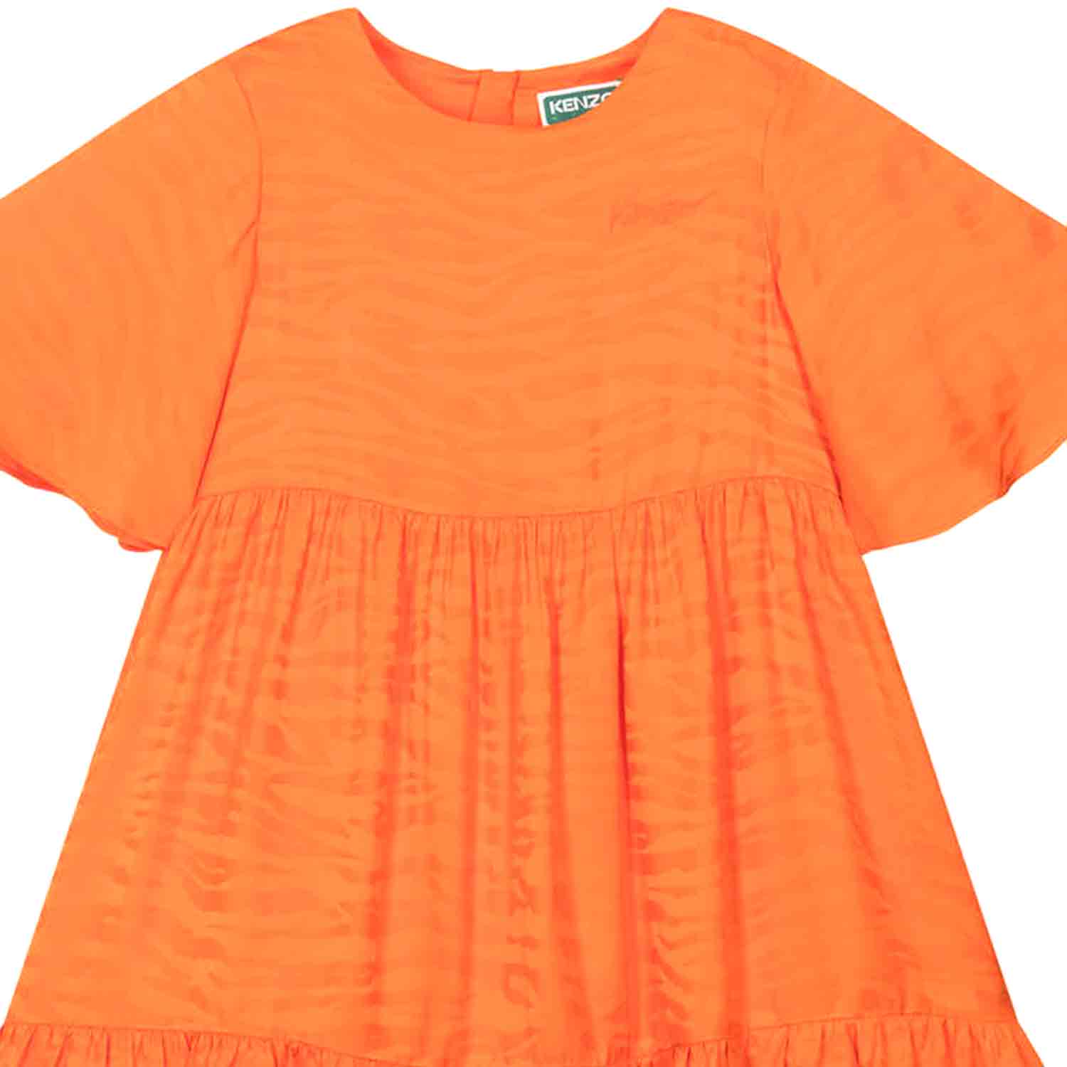 VESTITO ARANCIONE ANIMALIER BAMBINA E TEENAGER - annameglio.com abbigliamento moda