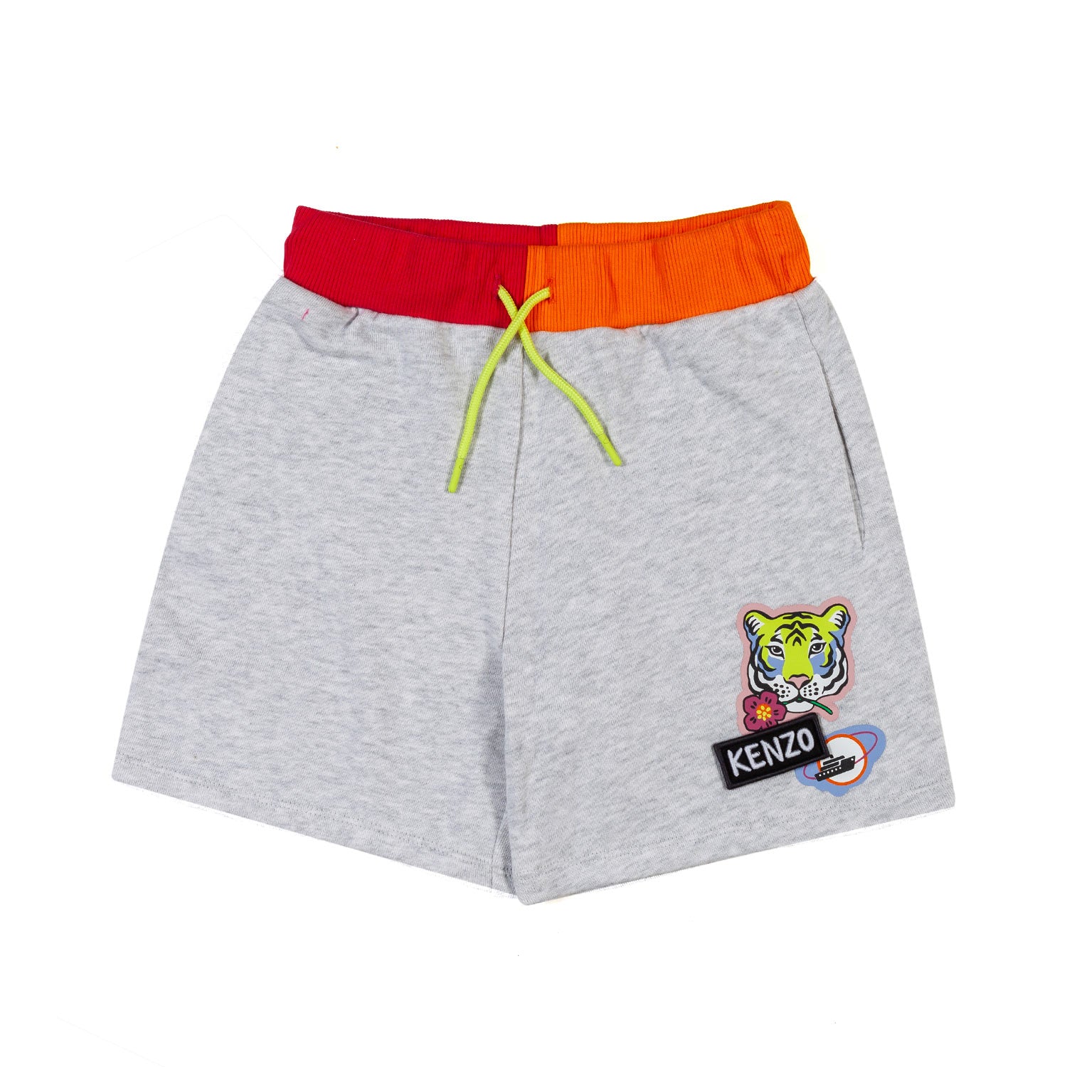SHORTS FELPA GRIGIO MELANGE E MULTICOLOR BAMBINO - annameglio.com abbigliamento moda