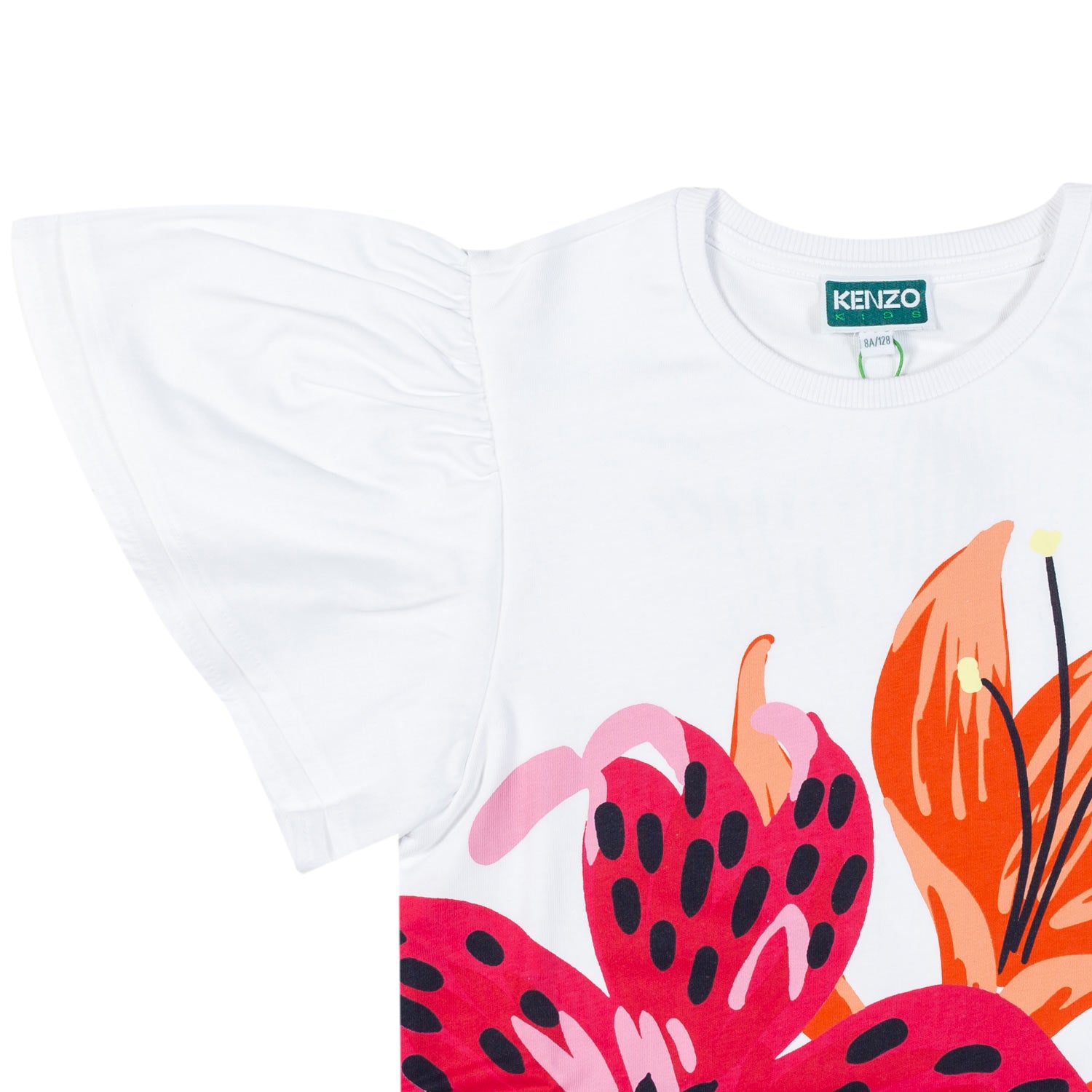 T-SHIRT BIANCA CON FIORI MULTICOLOR BAMBINA E TEEN - annameglio.com abbigliamento moda