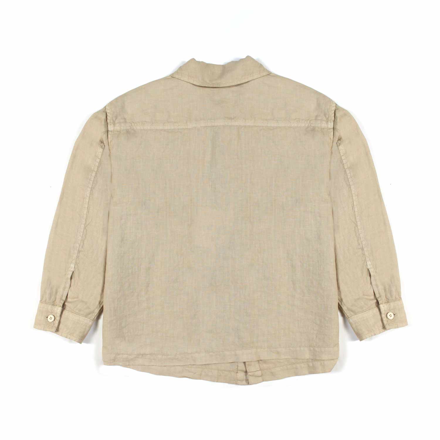 GIACCA A CAMICIA LINO BEIGE BAMBINO E TEENAGER - annameglio.com abbigliamento moda