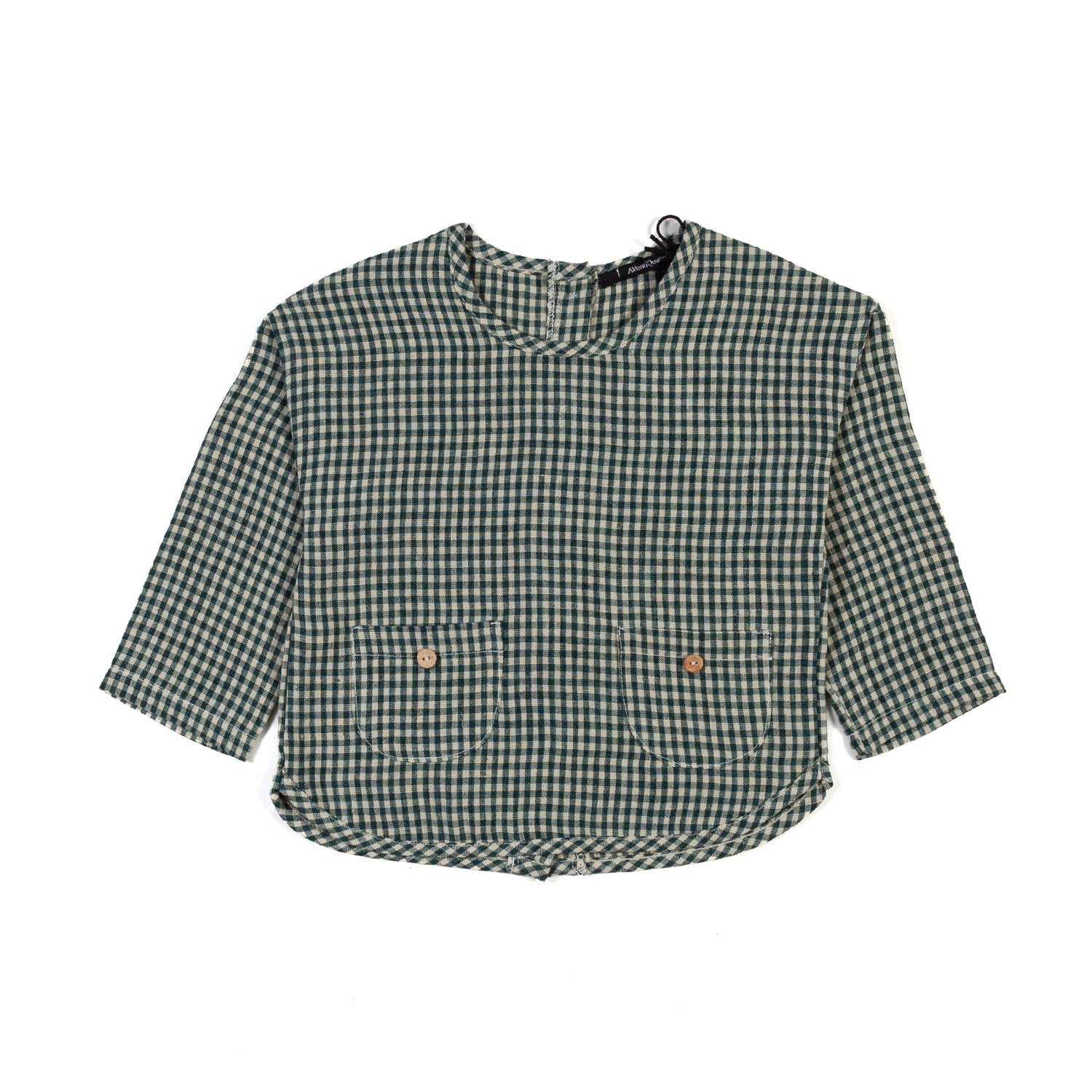 CAMICIA VERDE E BEIGE A QUADRETTI BIMBO E BIMBA - annameglio.com abbigliamento moda