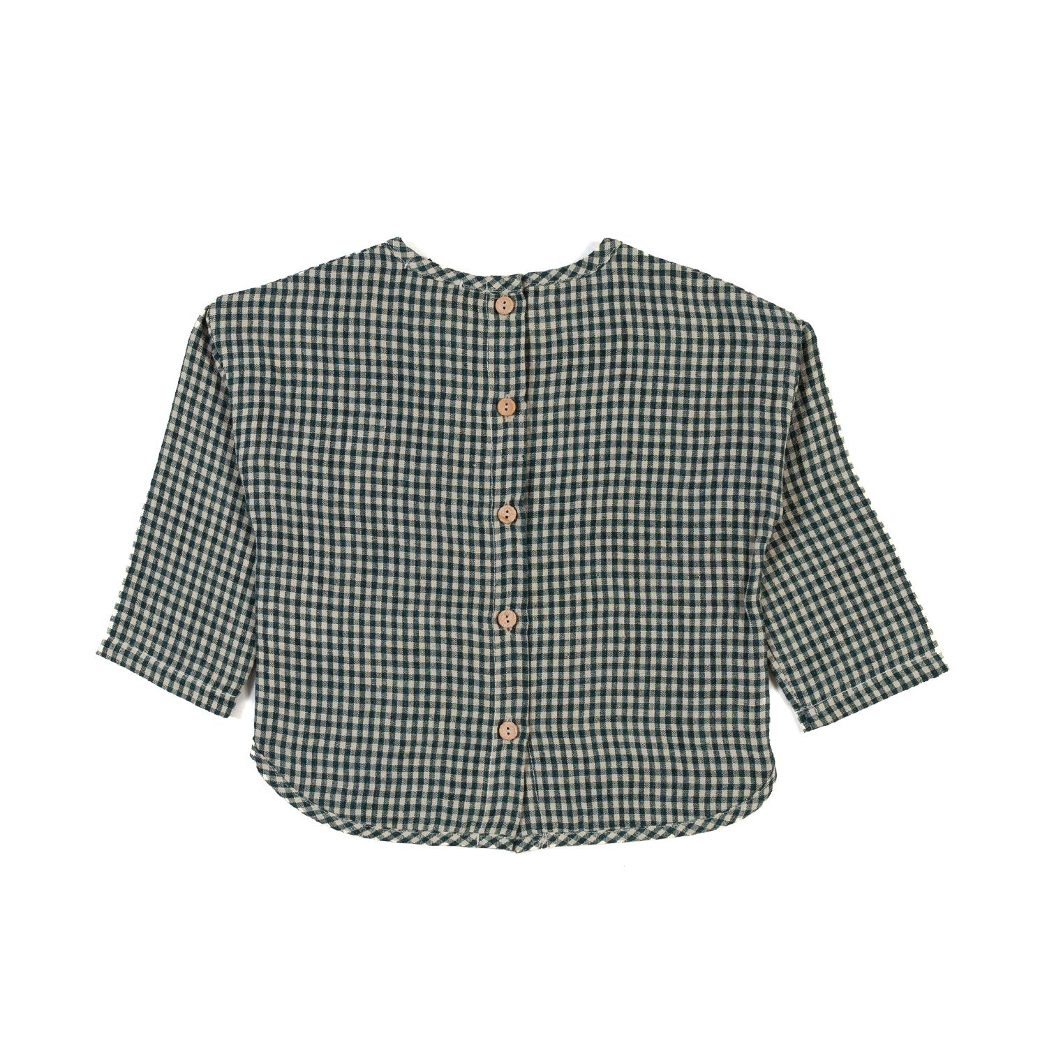 CAMICIA VERDE E BEIGE A QUADRETTI BIMBO E BIMBA - annameglio.com abbigliamento moda