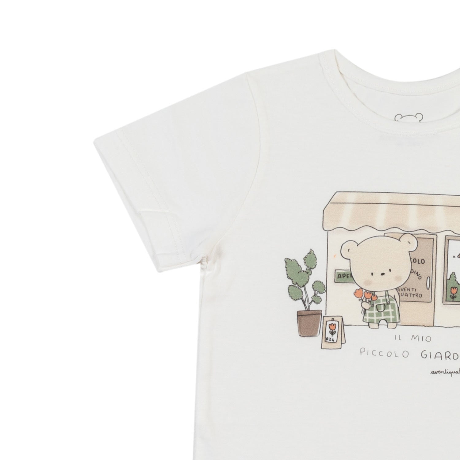 T-SHIRT BIANCA CON STAMPA BIMBO E BIMBA - annameglio.com abbigliamento moda