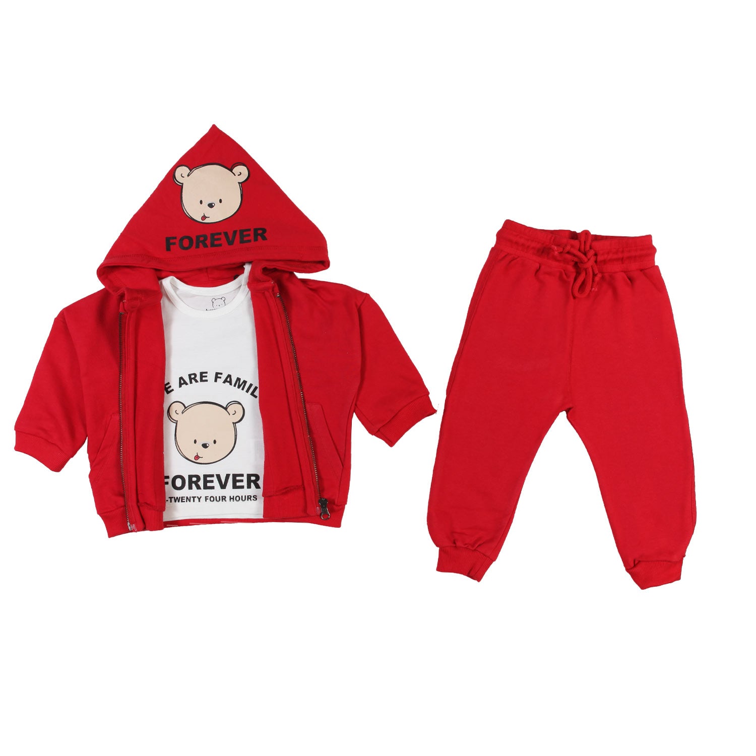 SET TUTA 3 PEZZI ROSSA E BIANCA BIMBO E BIMBA - annameglio.com abbigliamento moda