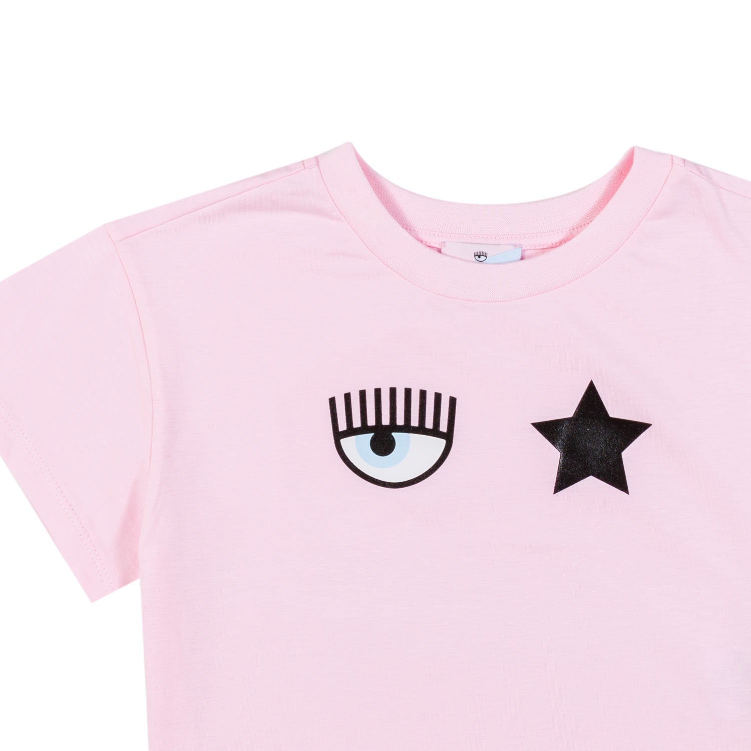 T-shirt cropped eye star rosa - annameglio.com abbigliamento moda