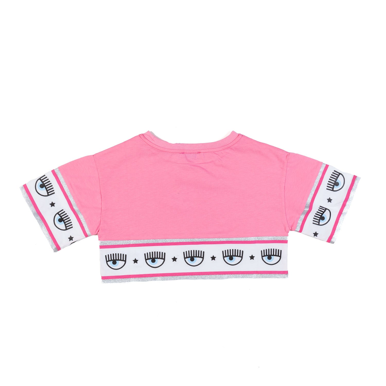 T-shirt Cropped Logomania Rosa - annameglio.com abbigliamento moda