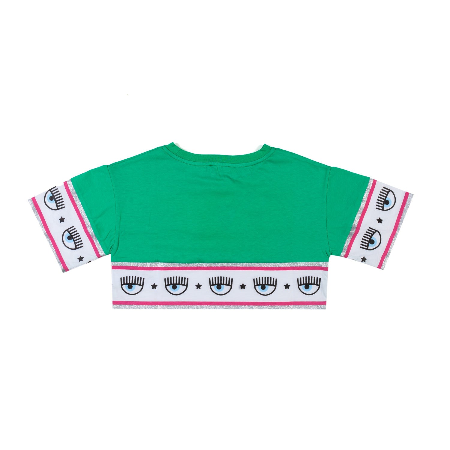 T-shirt Cropped Logomania Verde - annameglio.com abbigliamento moda
