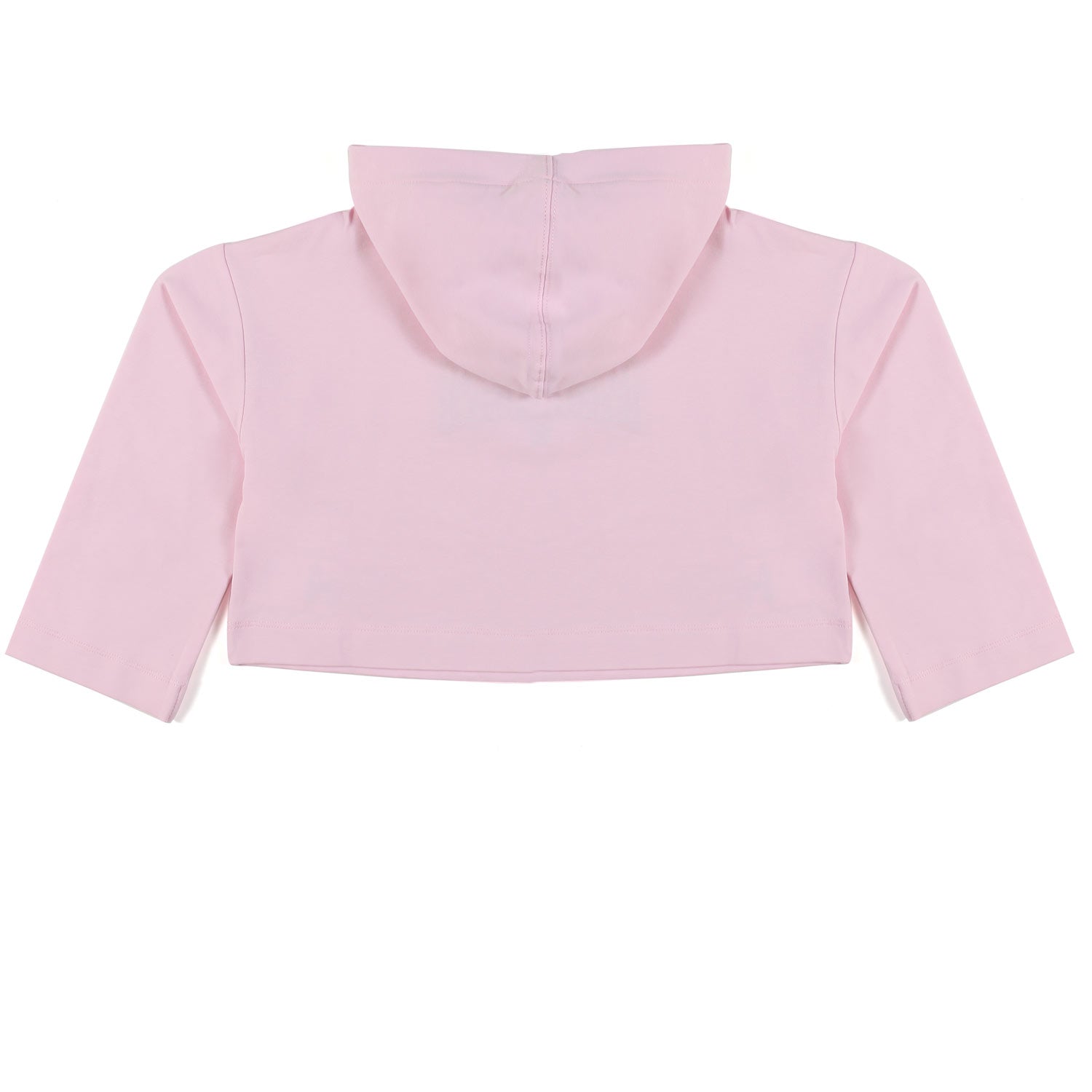 FELPA CROPPED EYE STAR ROSA CON CAPPUCCIO BAMBINA - annameglio.com abbigliamento moda