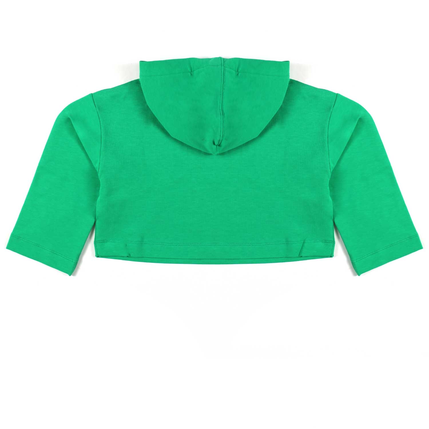 FELPA CROPPED EYE STAR VERDE CON CAPPUCCIO BAMBINA - annameglio.com abbigliamento moda