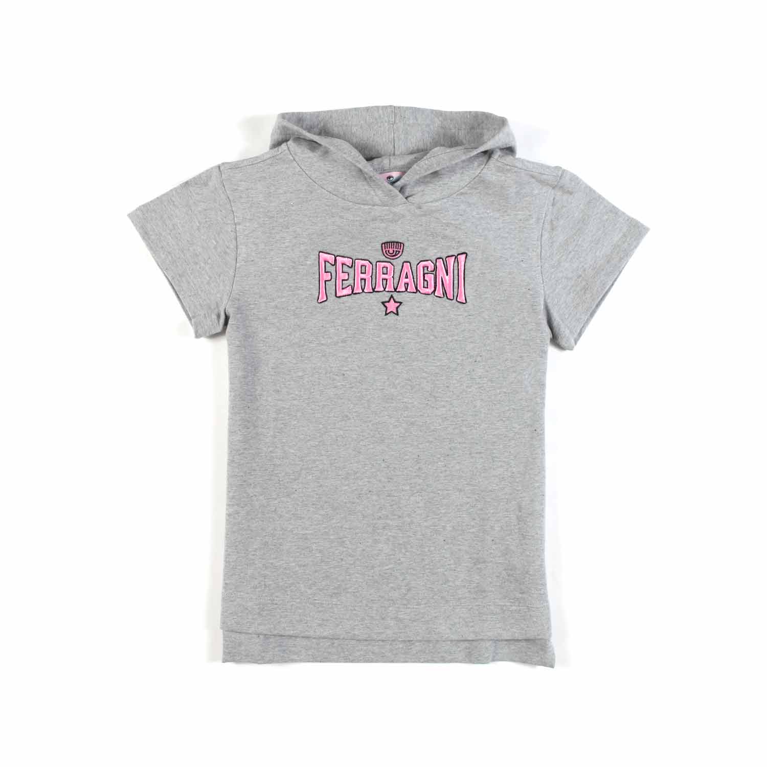 FELPA EYE STAR GRIGIO MELANGE A MANICA CORTA - annameglio.com abbigliamento moda