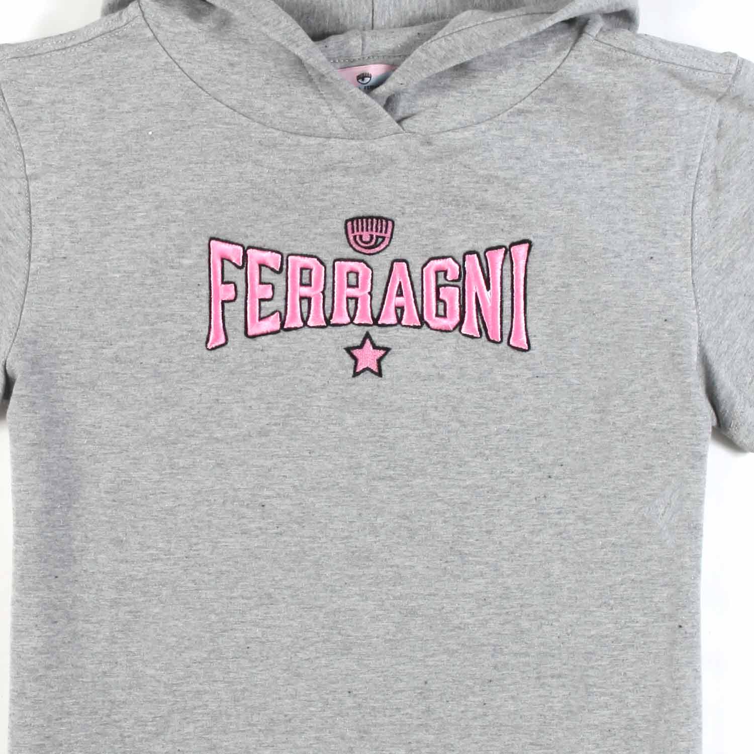 FELPA EYE STAR GRIGIO MELANGE A MANICA CORTA - annameglio.com abbigliamento moda