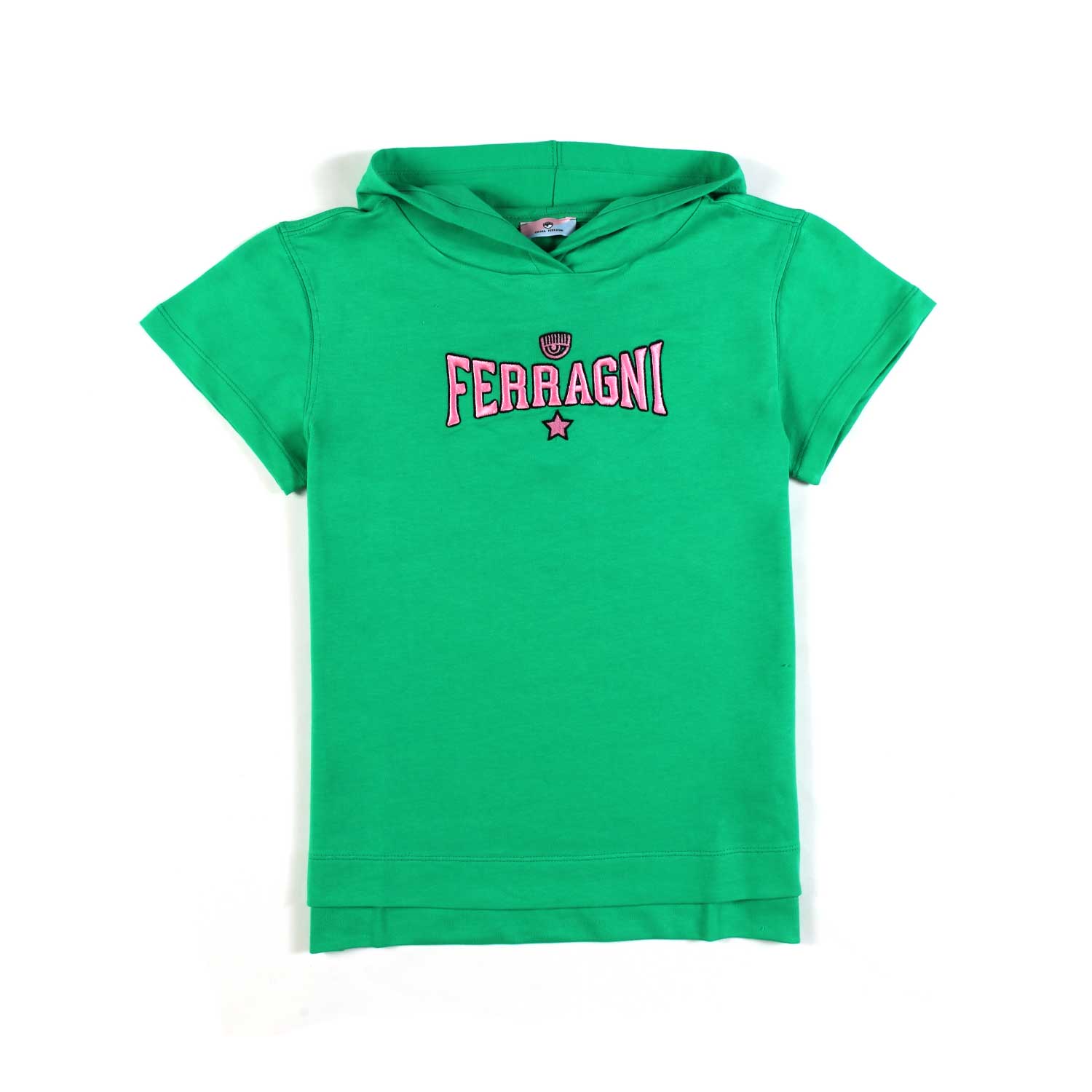 FELPA EYE STAR VERDE E ROSA A MANICA CORTA - annameglio.com abbigliamento moda