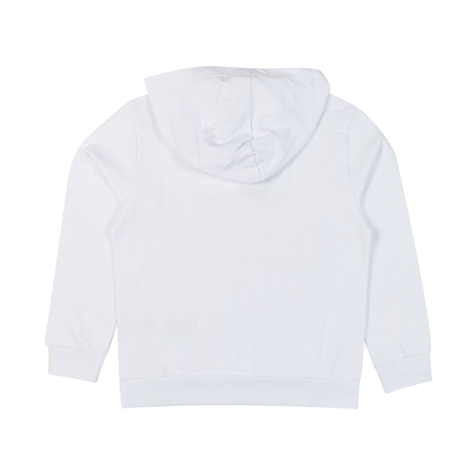 FELPA EA7 BIANCA CON CAPPUCCIO E LOGO GOMMATO NERO - annameglio.com abbigliamento moda