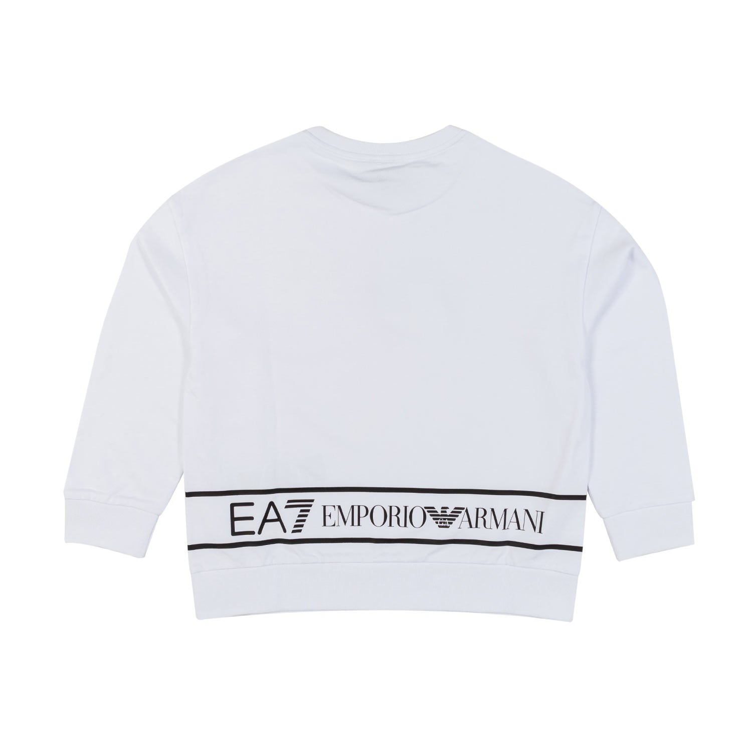 FELPA BIANCA CON LOGHI EA7 NERI - annameglio.com abbigliamento moda