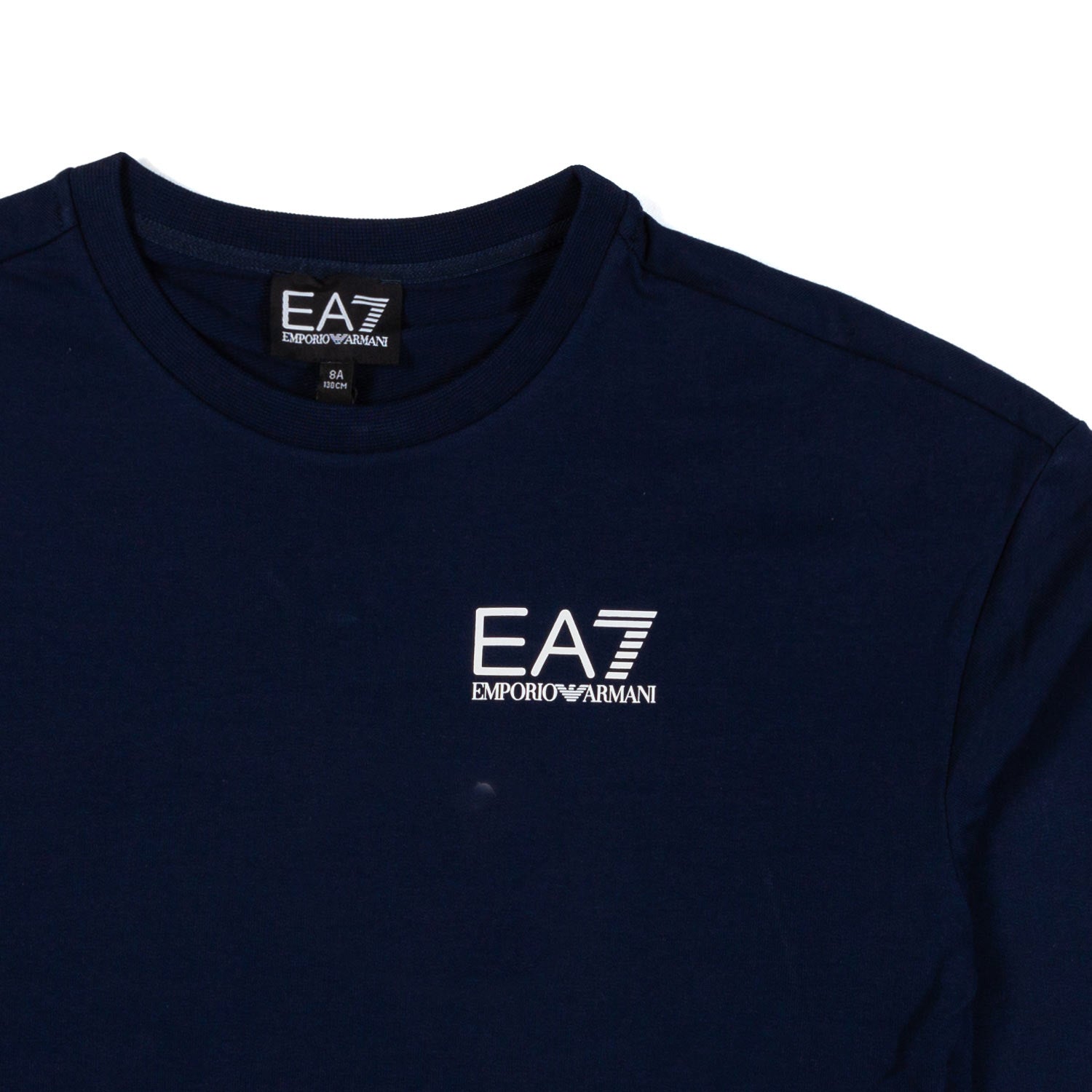 FELPA BLU NAVY CON LOGHI EA7 BIANCHI - annameglio.com abbigliamento moda