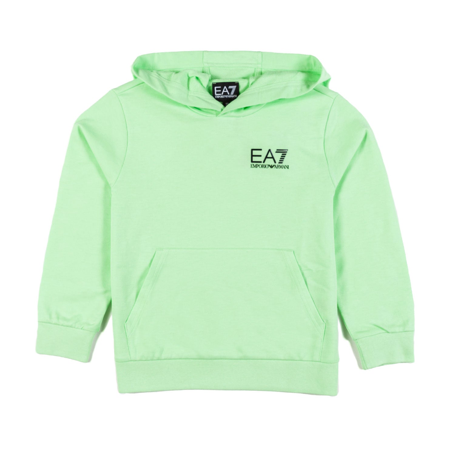 FELPA HOODIE VERDE PARADISE CON LOGO EA7 NERO - annameglio.com abbigliamento moda