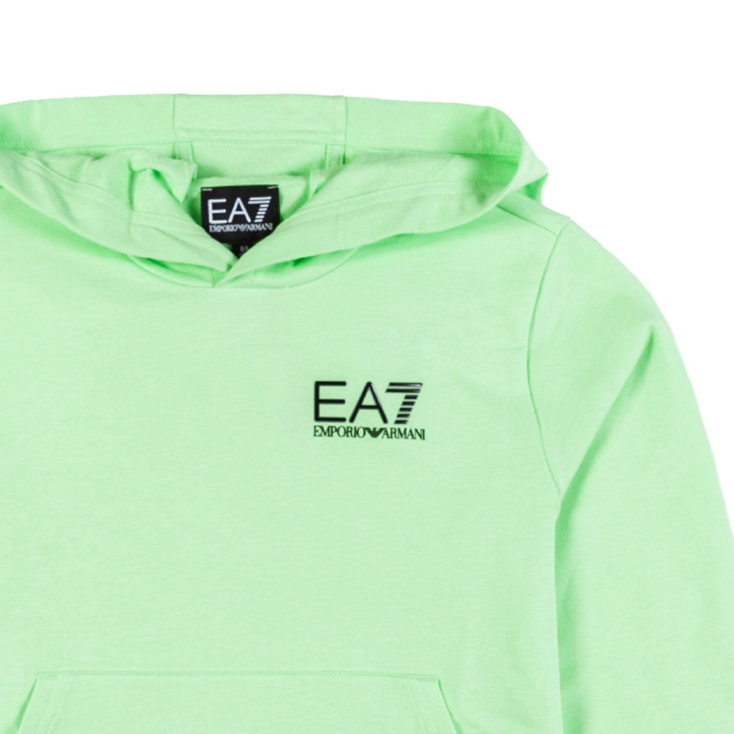 FELPA HOODIE VERDE PARADISE CON LOGO EA7 NERO - annameglio.com abbigliamento moda