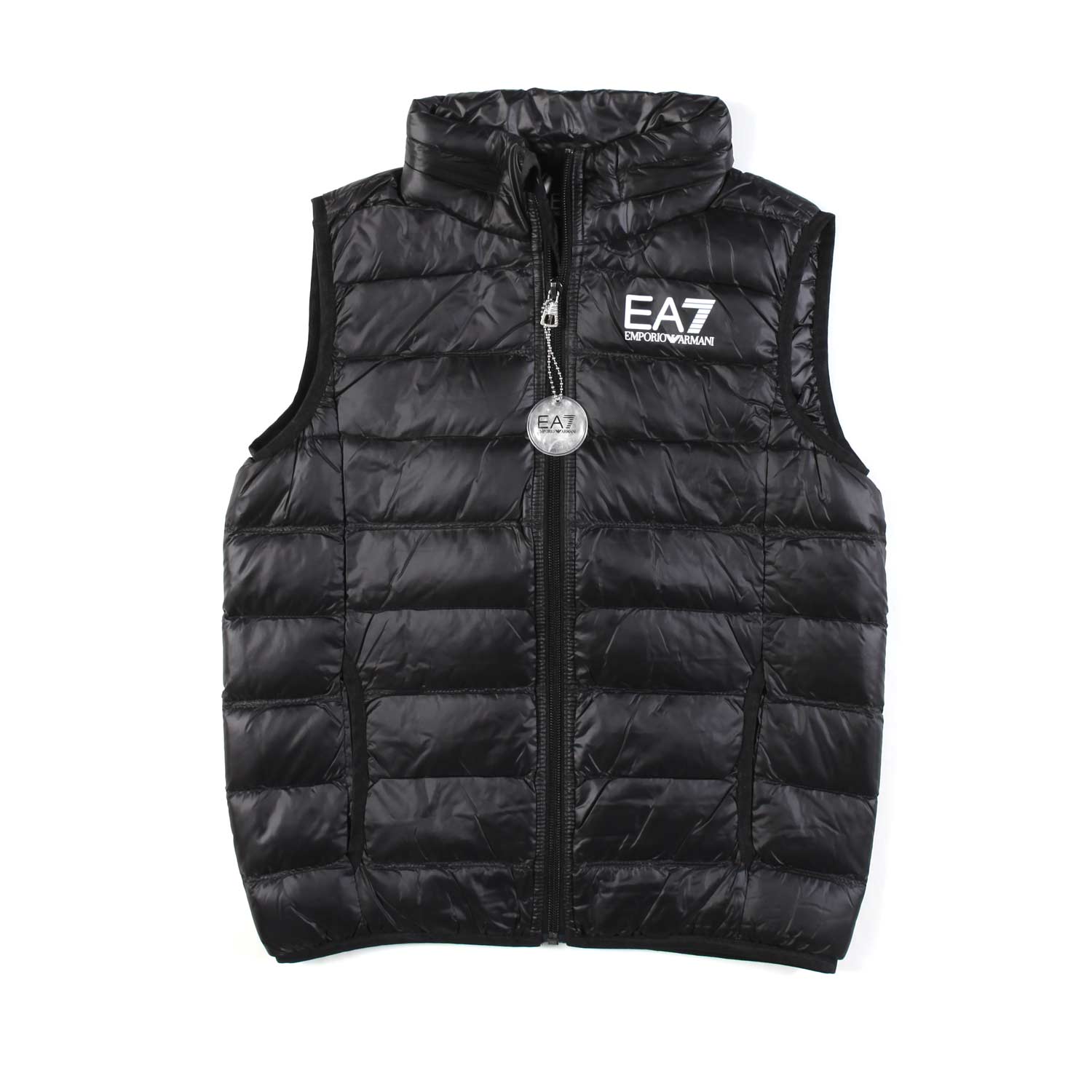 GILET CORE IDENTITY BOY NERO CON LOGO EA7 BIANCO - annameglio.com abbigliamento moda