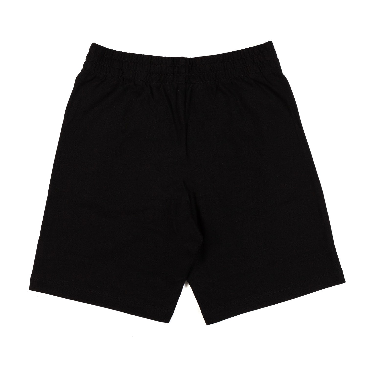 SHORTS FELPA NERO CON LOGO GOMMATO EA7 BIANCO - annameglio.com abbigliamento moda