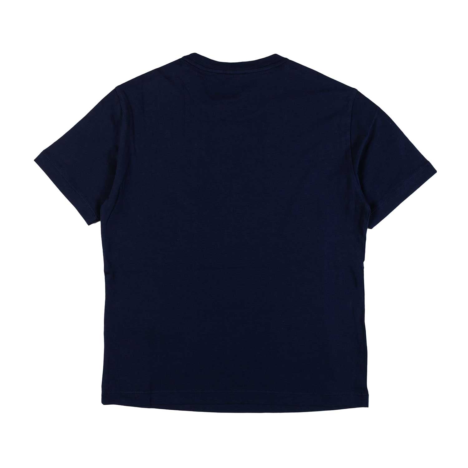 T-SHIRT BLU NAVY CON LOGO EA7 BIANCO - annameglio.com abbigliamento moda