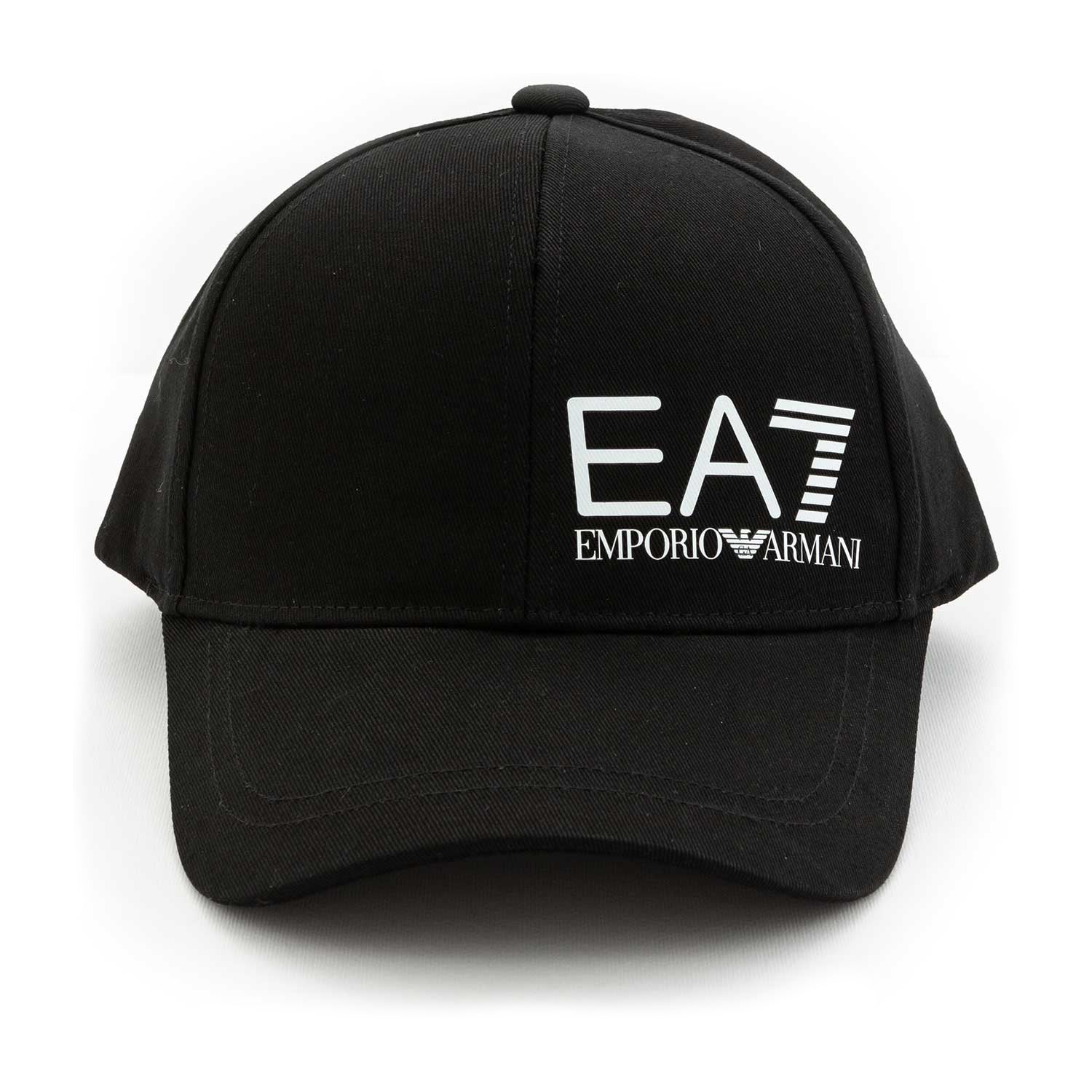 CAPPELLO BASEBALL NERO CON LOGO EA7 BIANCO - annameglio.com abbigliamento moda