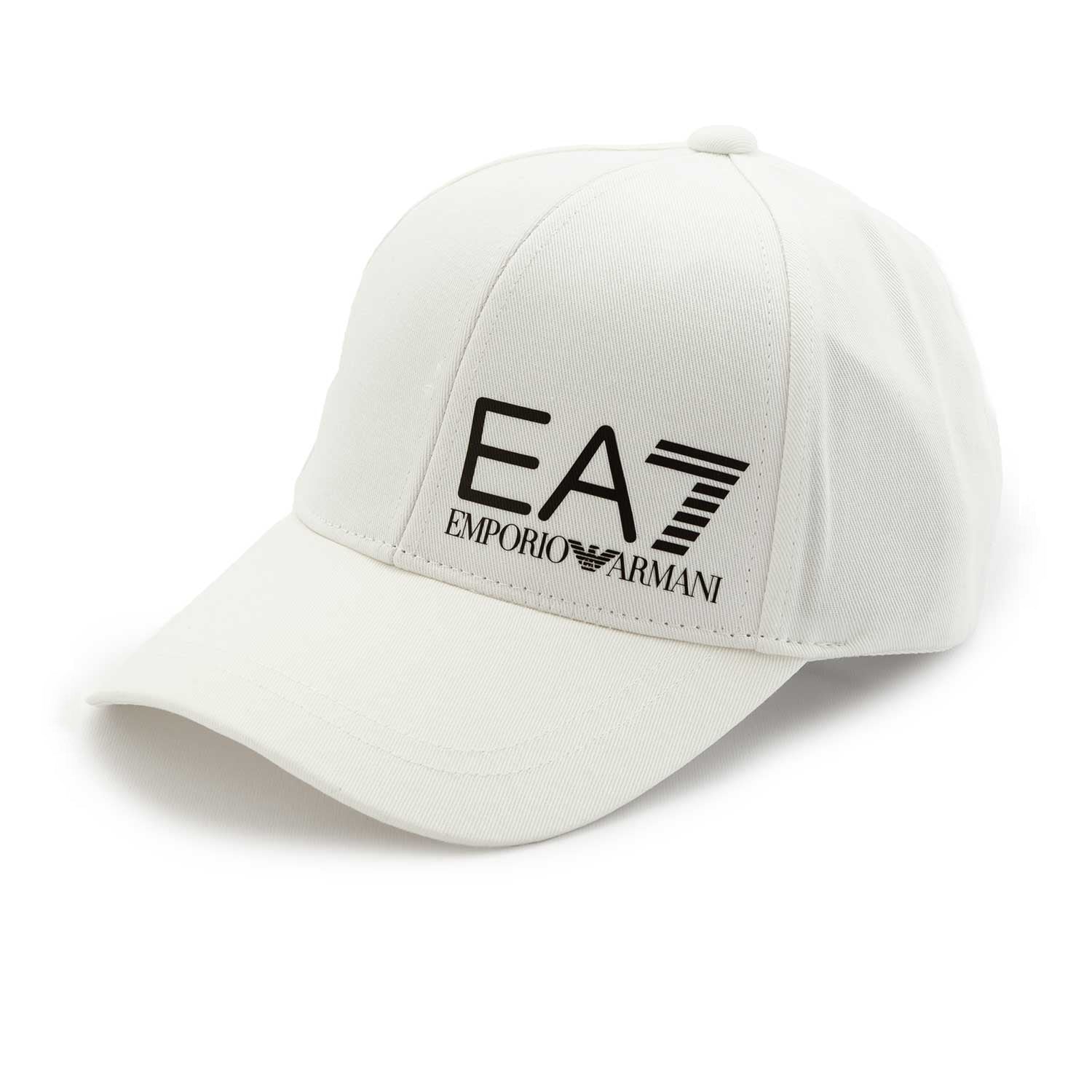 CAPPELLO BASEBALL BIANCO CON LOGO EA7 NERO - annameglio.com abbigliamento moda