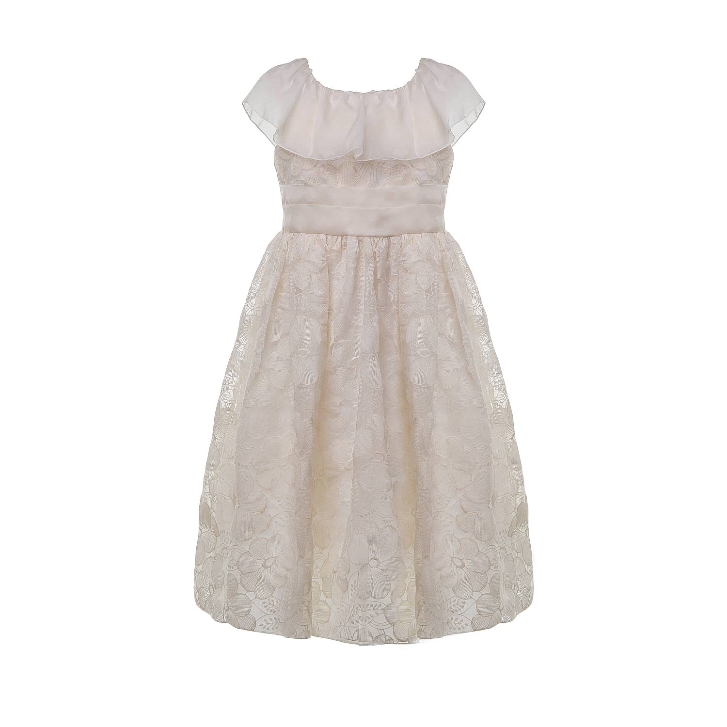ABITO ELISA BIANCO CALDO RICAMATO BAMBINA - annameglio.com abbigliamento moda