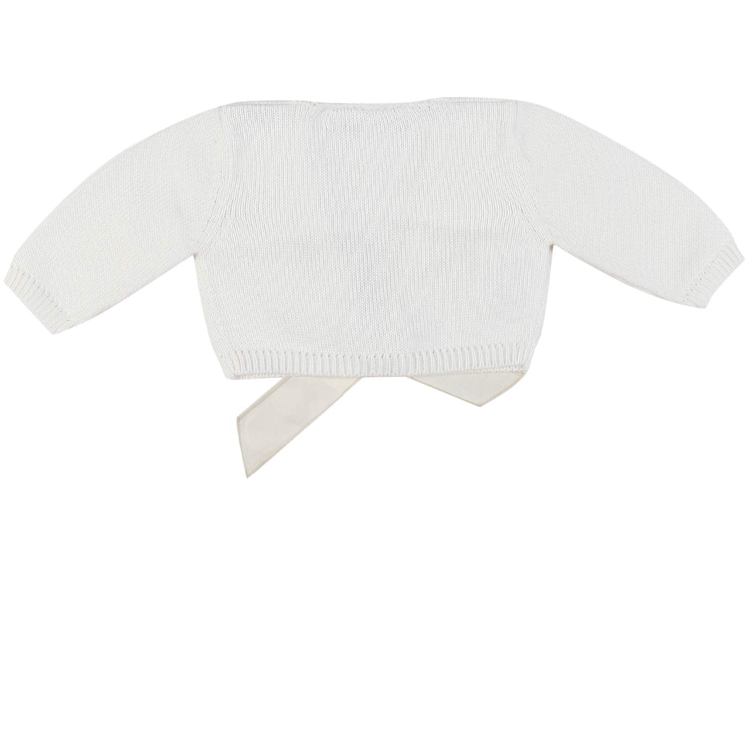 SCALDACUORE AVORIO CON FIOCCO DI SETA NEONATA - annameglio.com abbigliamento moda