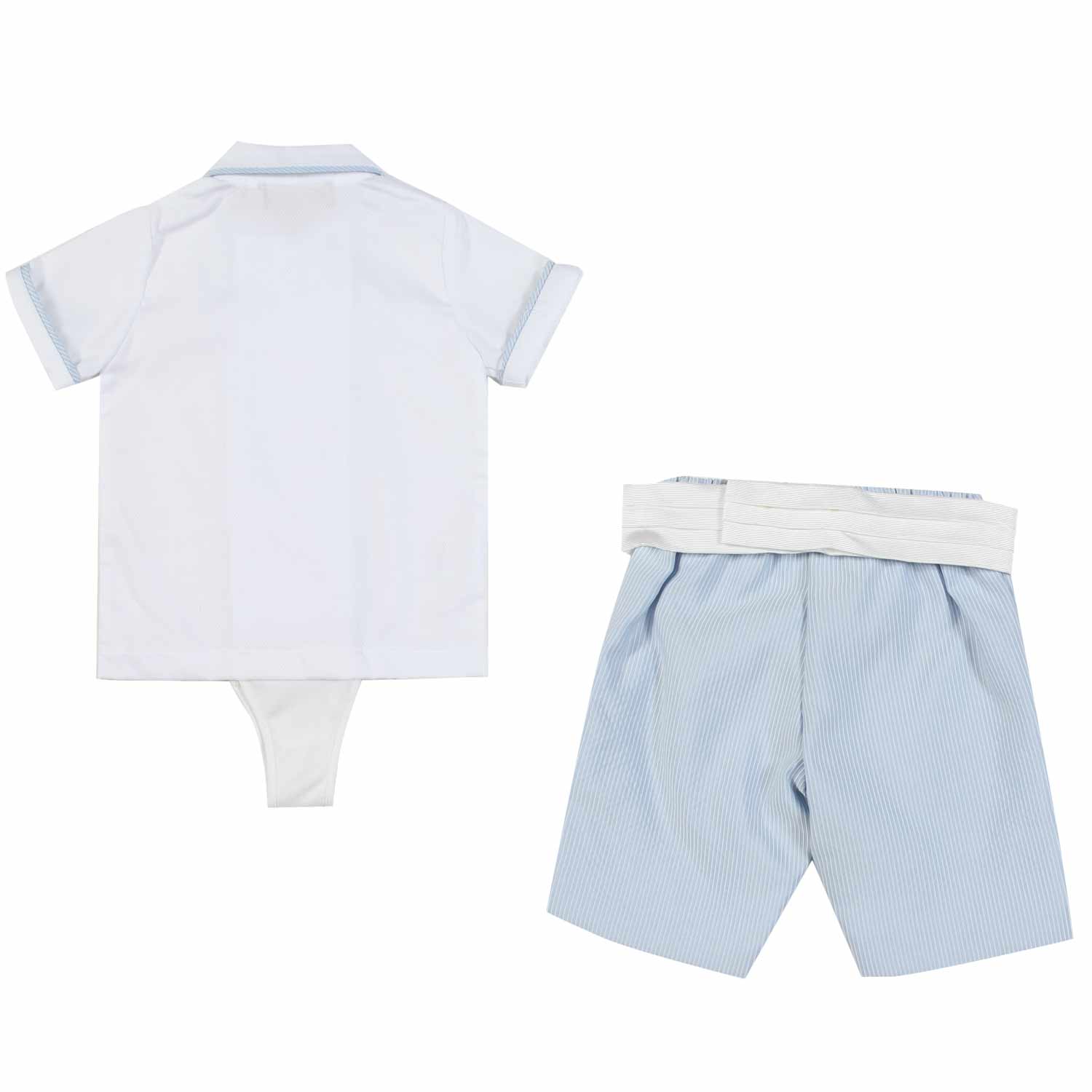 COMPLETINO EDOARDO BIANCO E CELESTE - annameglio.com abbigliamento moda