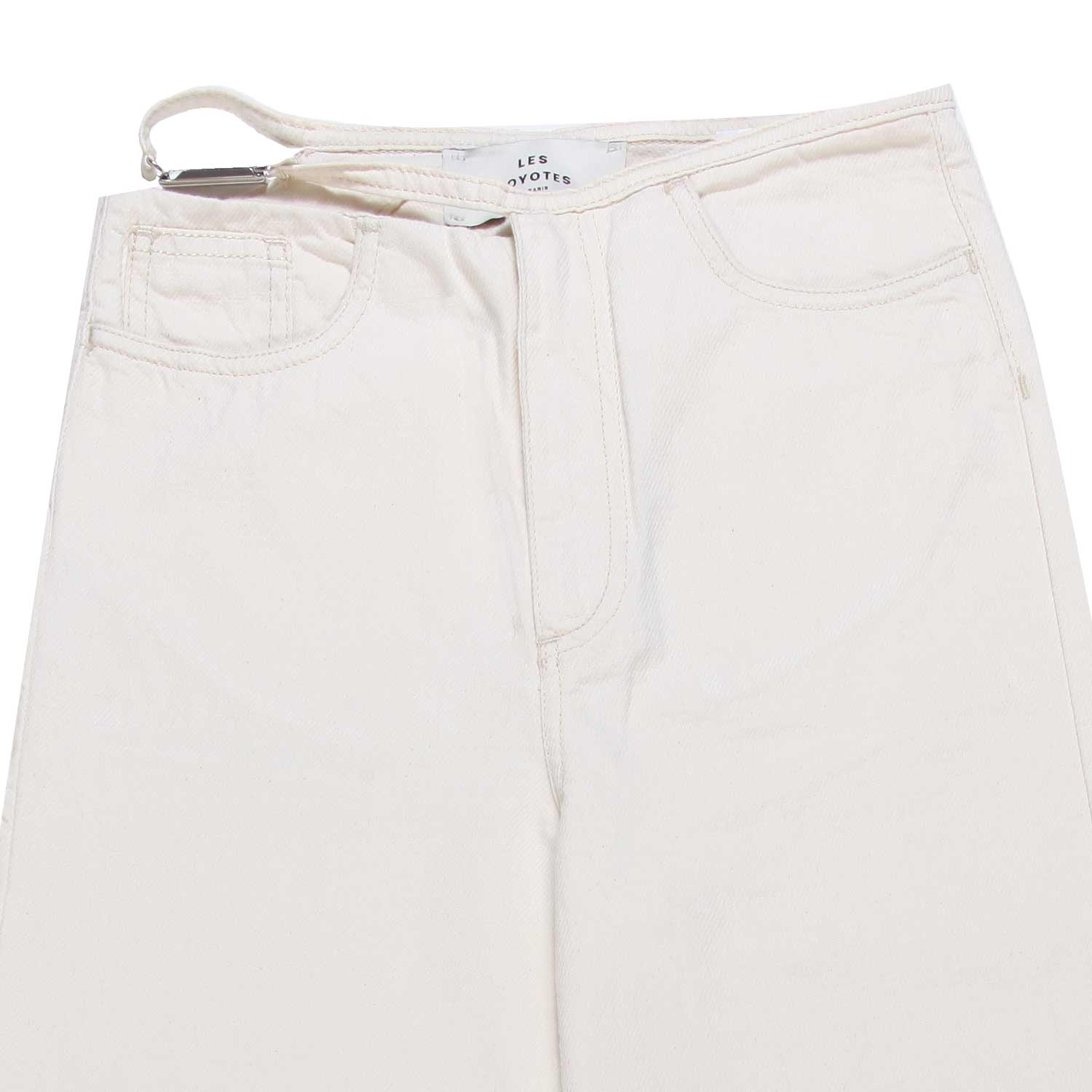 PANTALONE WIDE LED ECRU CON CUT-OUT - annameglio.com abbigliamento moda