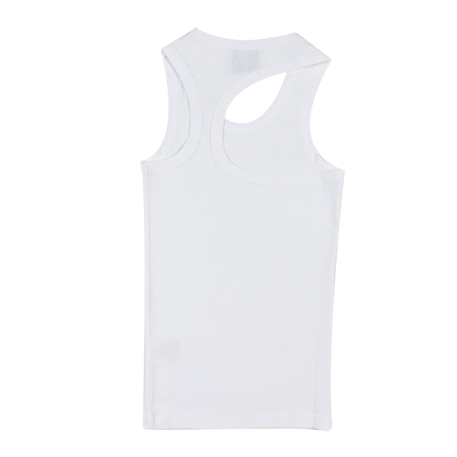 CANOTTA ASIMMETRICA BIANCA BAMBINA E RAGAZZA - annameglio.com abbigliamento moda