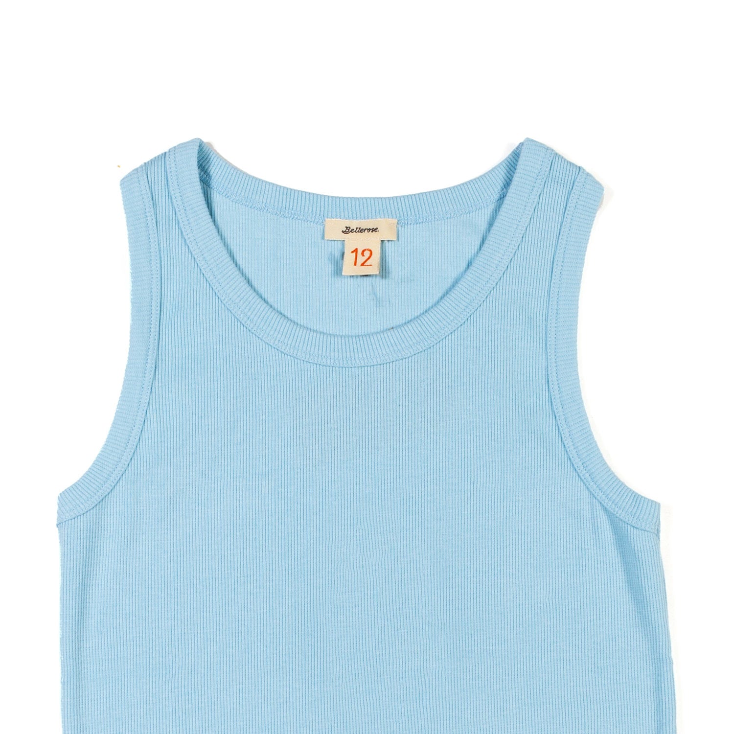 Top celeste a costine bambina e teenager - annameglio.com abbigliamento moda