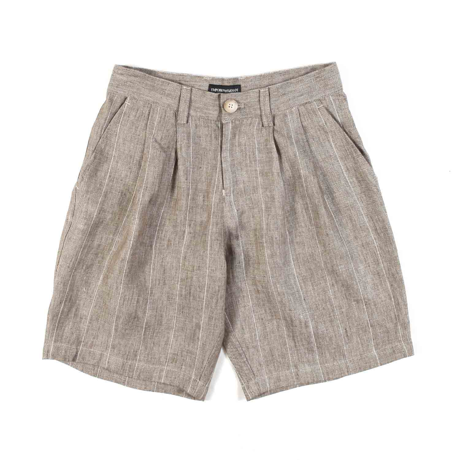 BERMUDA LINO TORTORA GESSATO BAMBINO - annameglio.com abbigliamento moda