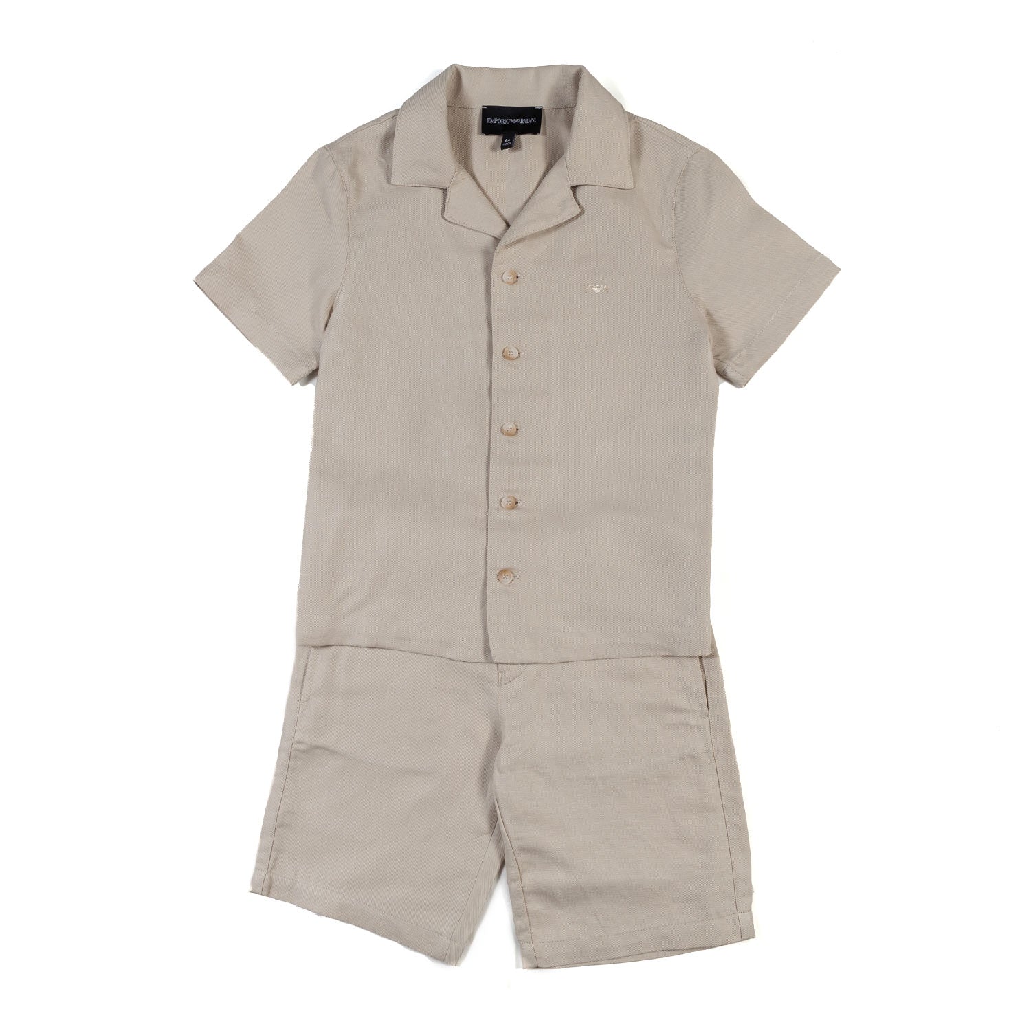 COMPLETO BEIGE CAMICIA E BERMUDA BAMBINO - annameglio.com abbigliamento moda