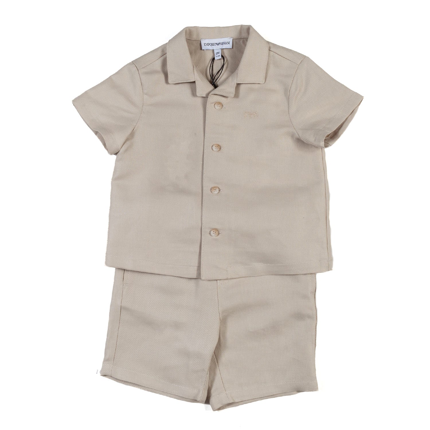 COMPLETO BEIGE CAMICIA E BERMUDA BIMBO - annameglio.com abbigliamento moda