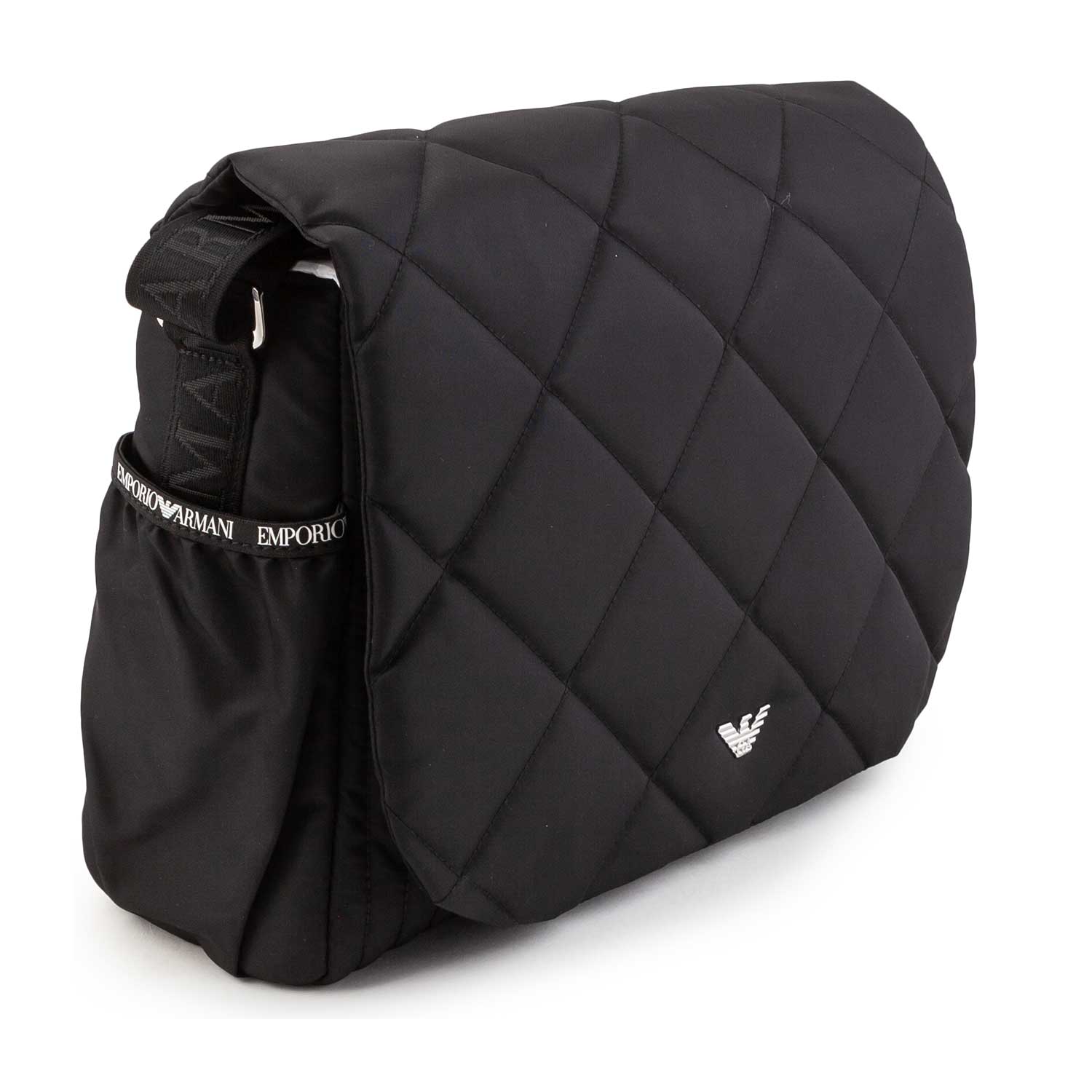 BORSA FASCIATOIO NERA TRAPUNTATA A ROMBI - annameglio.com abbigliamento moda