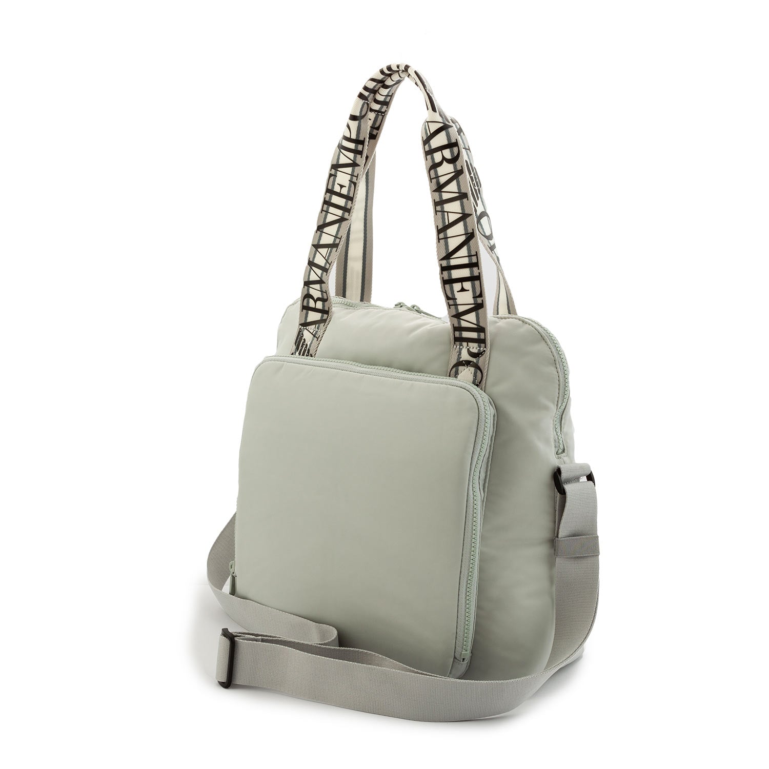 BORSA FASCIATOIO GRIGIO CHIARO CON MANICI - annameglio.com abbigliamento moda