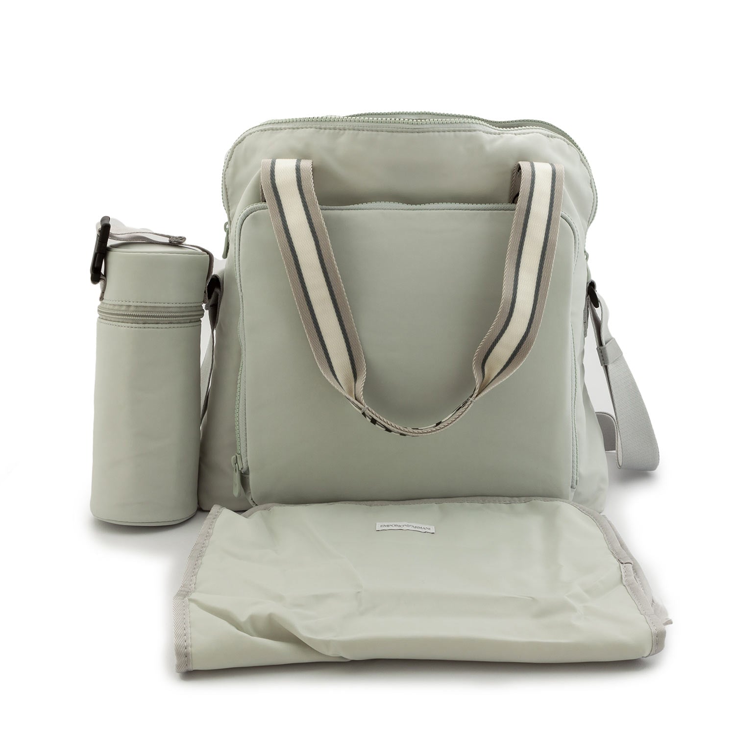 BORSA FASCIATOIO GRIGIO CHIARO CON MANICI - annameglio.com abbigliamento moda