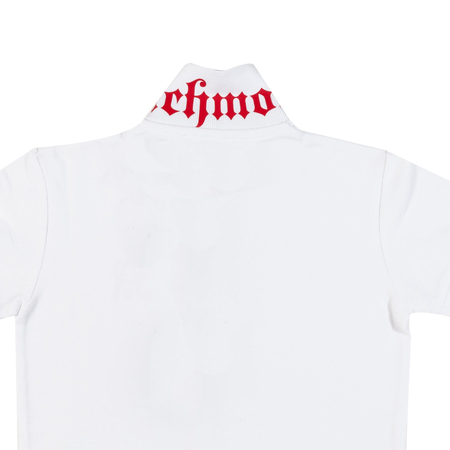 Polo JOHN Bianca con logo rosso - annameglio.com abbigliamento moda