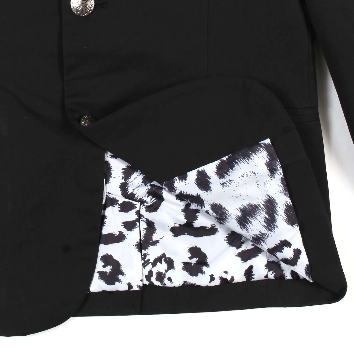 GIACCA NERA CON FODERA ANIMALIER - annameglio.com abbigliamento moda
