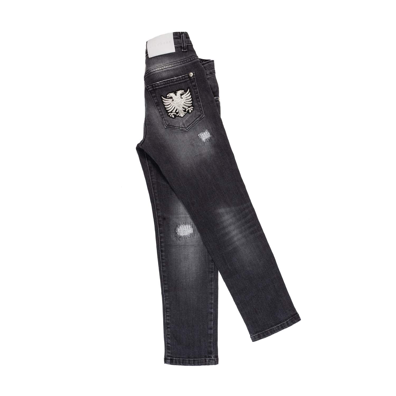 JEANS NERO SLAVATO BAMBINO E TEENAGER - annameglio.com abbigliamento moda